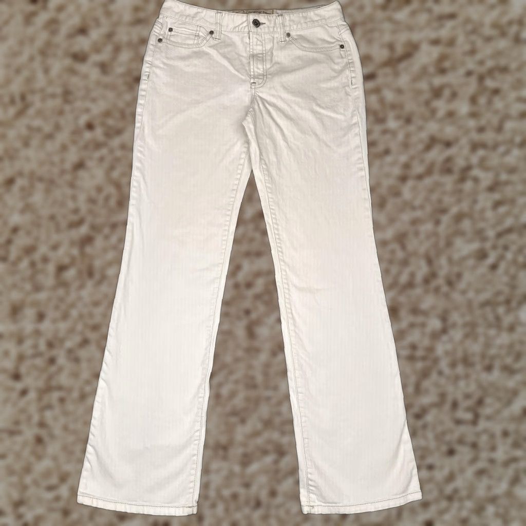Loft VINTAGE Ann Taylor LOFT Jeans Womens 6 White Original Boot Bootcut Stretch Denim 30x32 Size 28" / US 6 / IT 42 - 1 Thumbnail