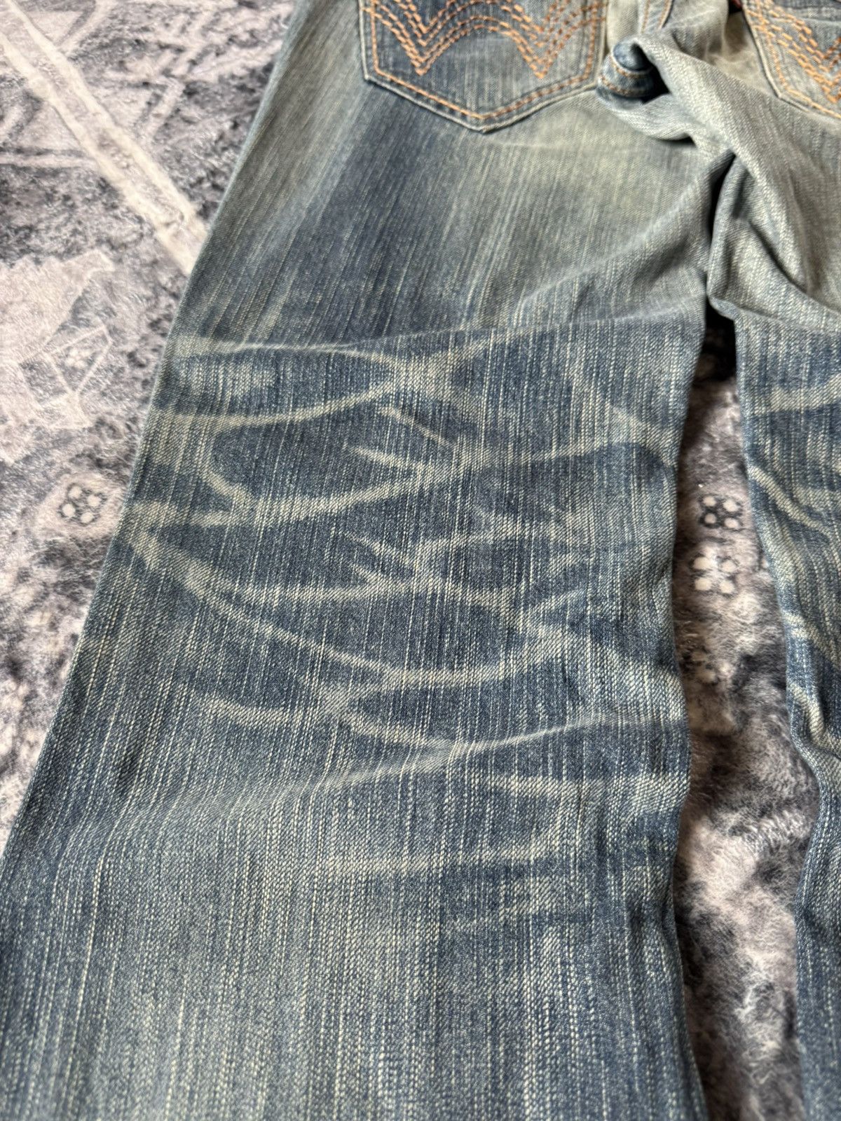 Japanese Brand Edwin 431 XV Over Stitched Western Japanese Flare Jeans Size US 29 - 9 Thumbnail