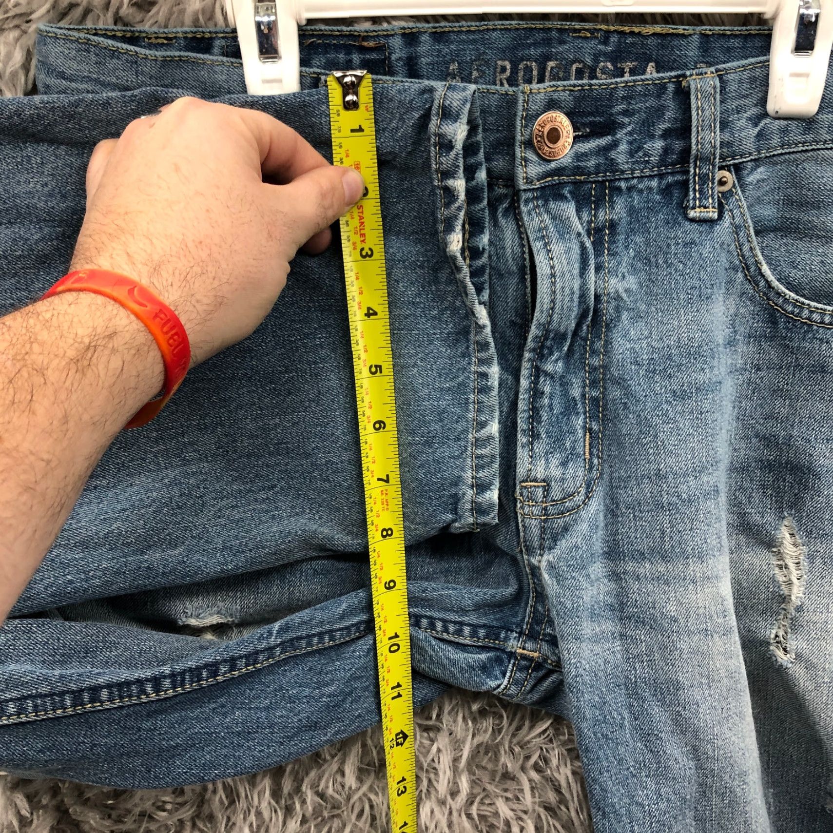 Vintage Aeropostale Jeans Mens Size 33x34 Mid Rise Straight Leg Dark Wash Blue Denim Size US 33 - 4 Thumbnail