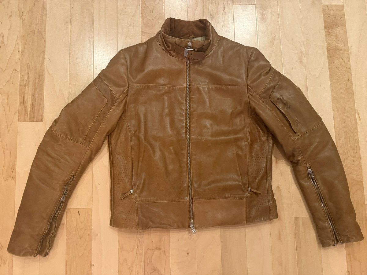 Polo Ralph Lauren $1999MSRP RLX RALPH LAUREN Brown LAMBSKIN Leather Motorcycle Size US L / EU 52-54 / 3 - 1 Thumbnail