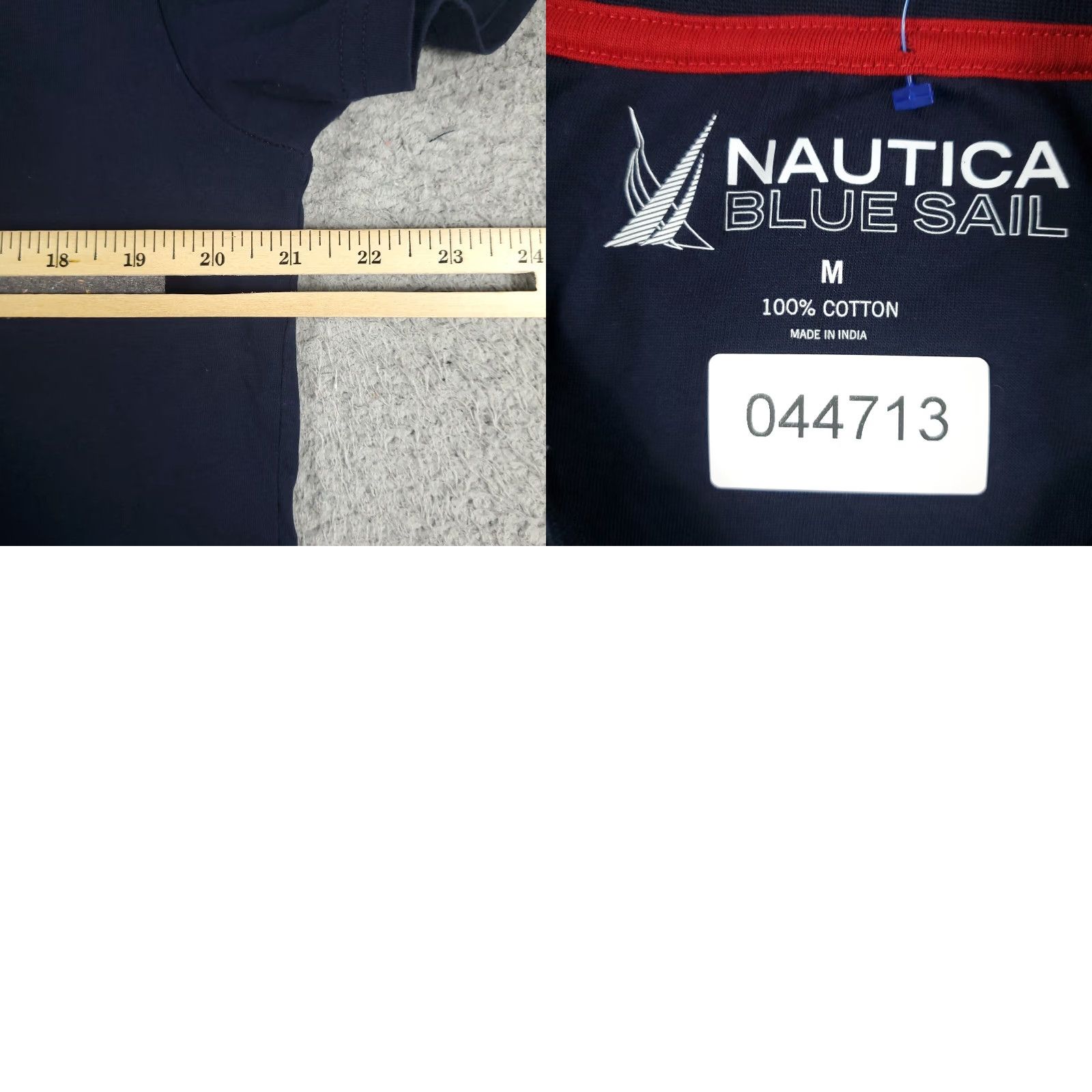 Nautica Nautica T Shirt Mens Size Medium Blue Solid Short Sleeve Crew Neck Cotton Regular Adult M Mens Size US M / EU 48-50 / 2 - 8 Thumbnail
