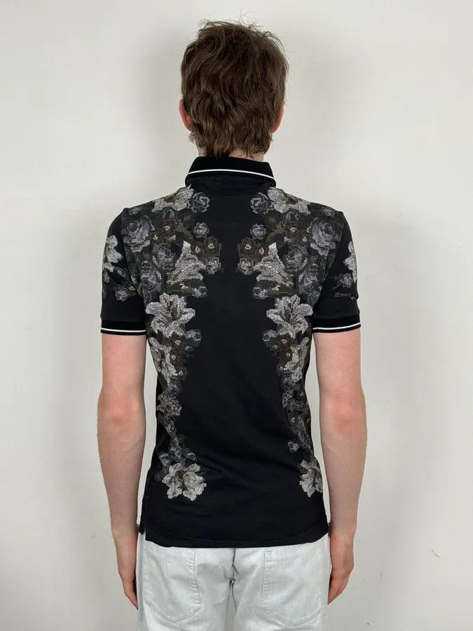Dolce & Gabbana 2010s Dolce & Gabbana Black Polo Cotton Floral Embroidered Size US S / EU 44-46 / 1 - 3 Thumbnail