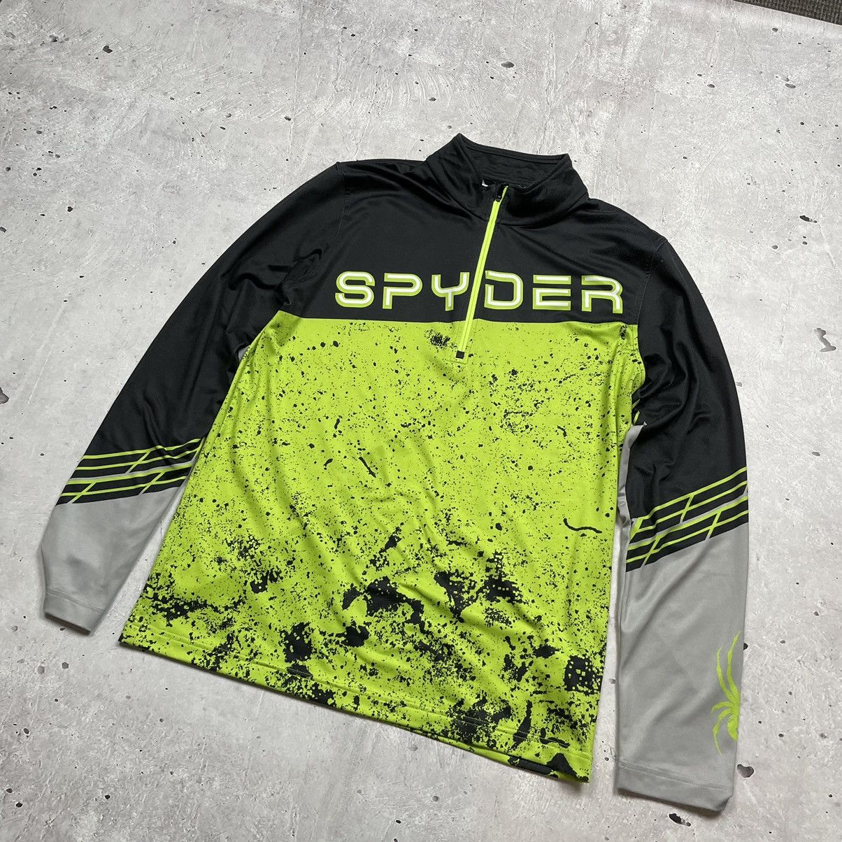 Japanese Brand × Spyder SPYDER zip T-neck pullover men’s color neon green y2k rave Size US L / EU 52-54 / 3 - 2 Thumbnail