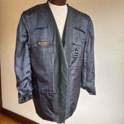 Hickey Freeman Hickey Freeman Loro Piana Wool Charcoal Gray Blazer Suit Jac Size 46R - 2 Thumbnail