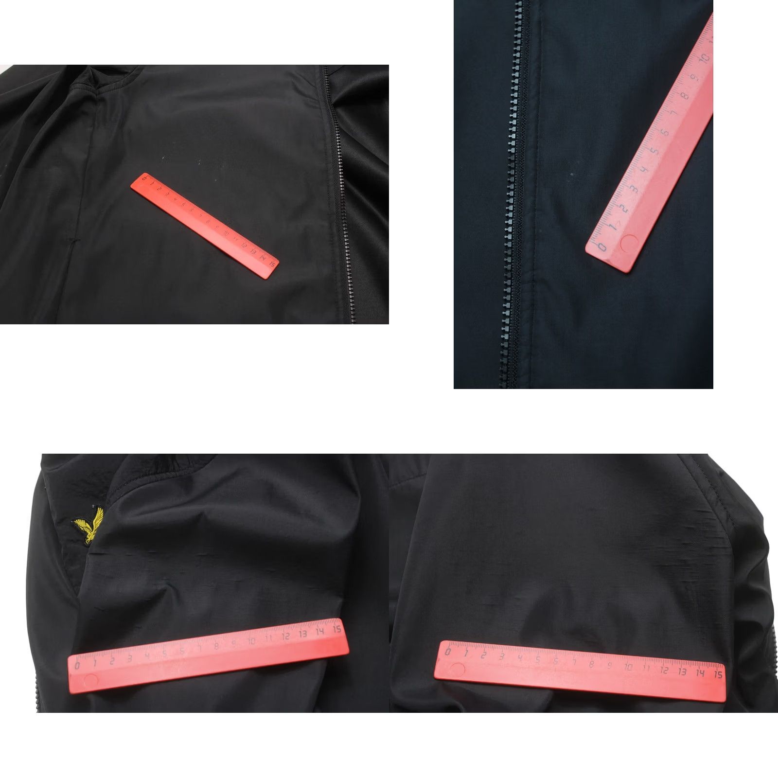 Lyle & Scott LYLE & SCOTT Jacket Men's LARGE Black Unlined High Neck Full Zip Pockets Size US L / EU 52-54 / 3 - 9 Thumbnail