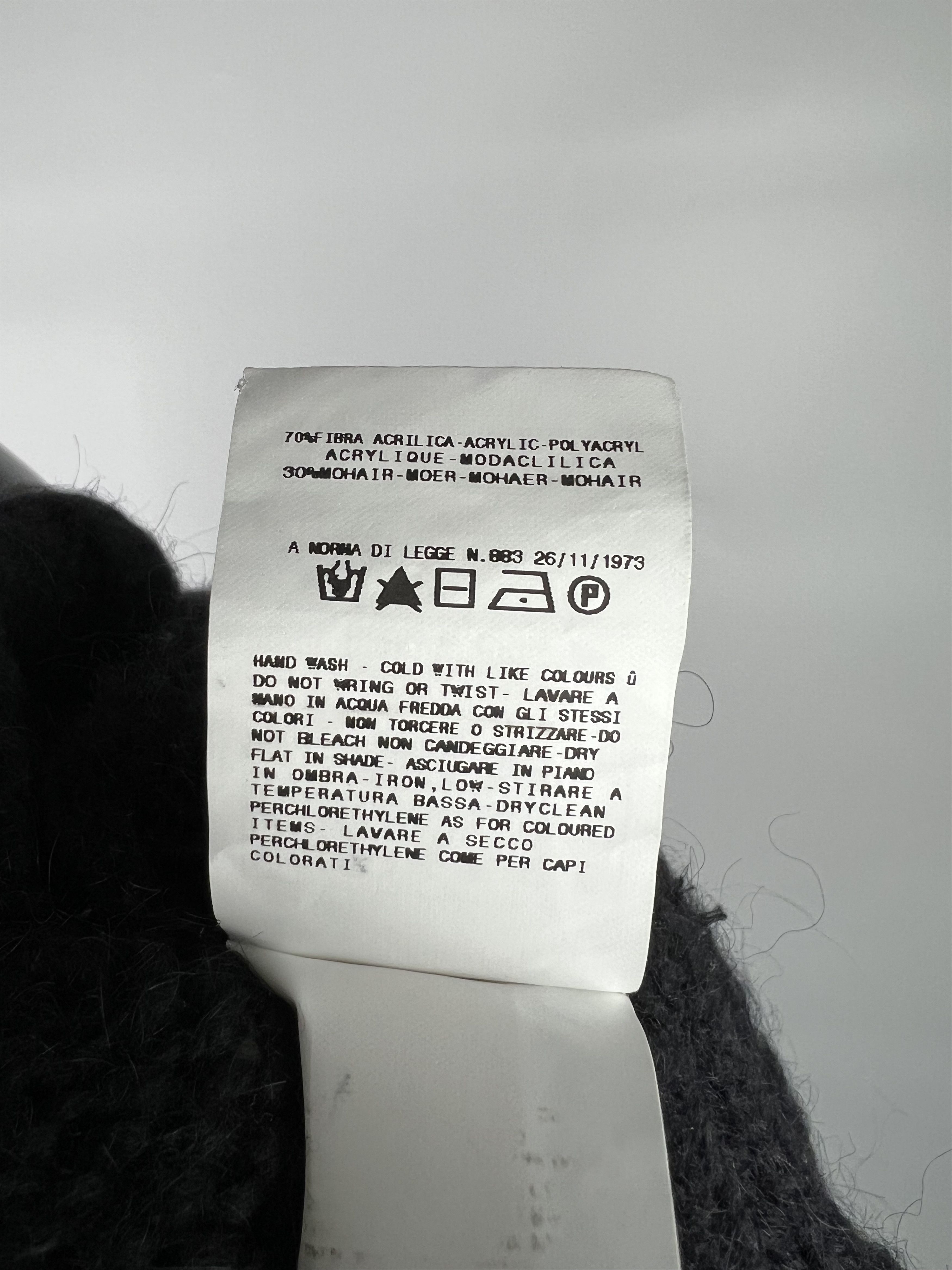 John Galliano John Galliano Black Mohair Cropped Cardigan Size L / US 10 / IT 46 - 10 Thumbnail