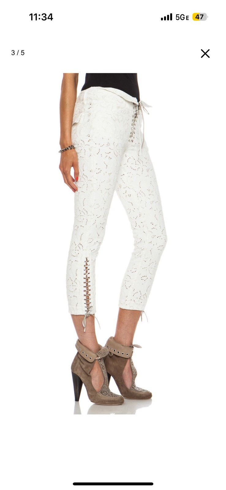 Isabel Marant Vintage Isabel Marant eyelet pants Light pink Size 25" / US 0 / IT 36 - 6 Thumbnail
