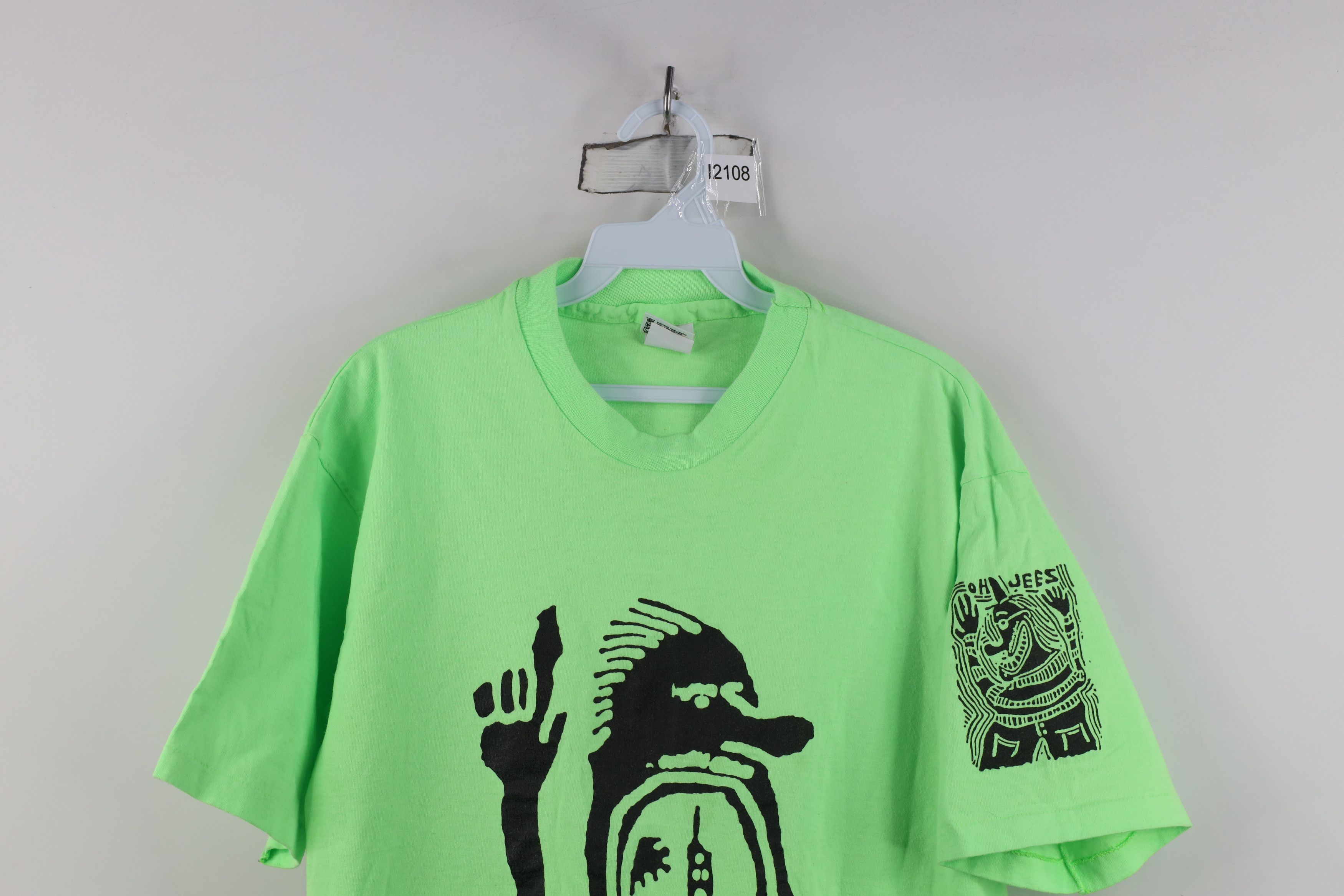 Vintage Vintage 90s Streetwear Art Blue Cow Graphics T-Shirt USA Size US L / EU 52-54 / 3 - 2 Thumbnail