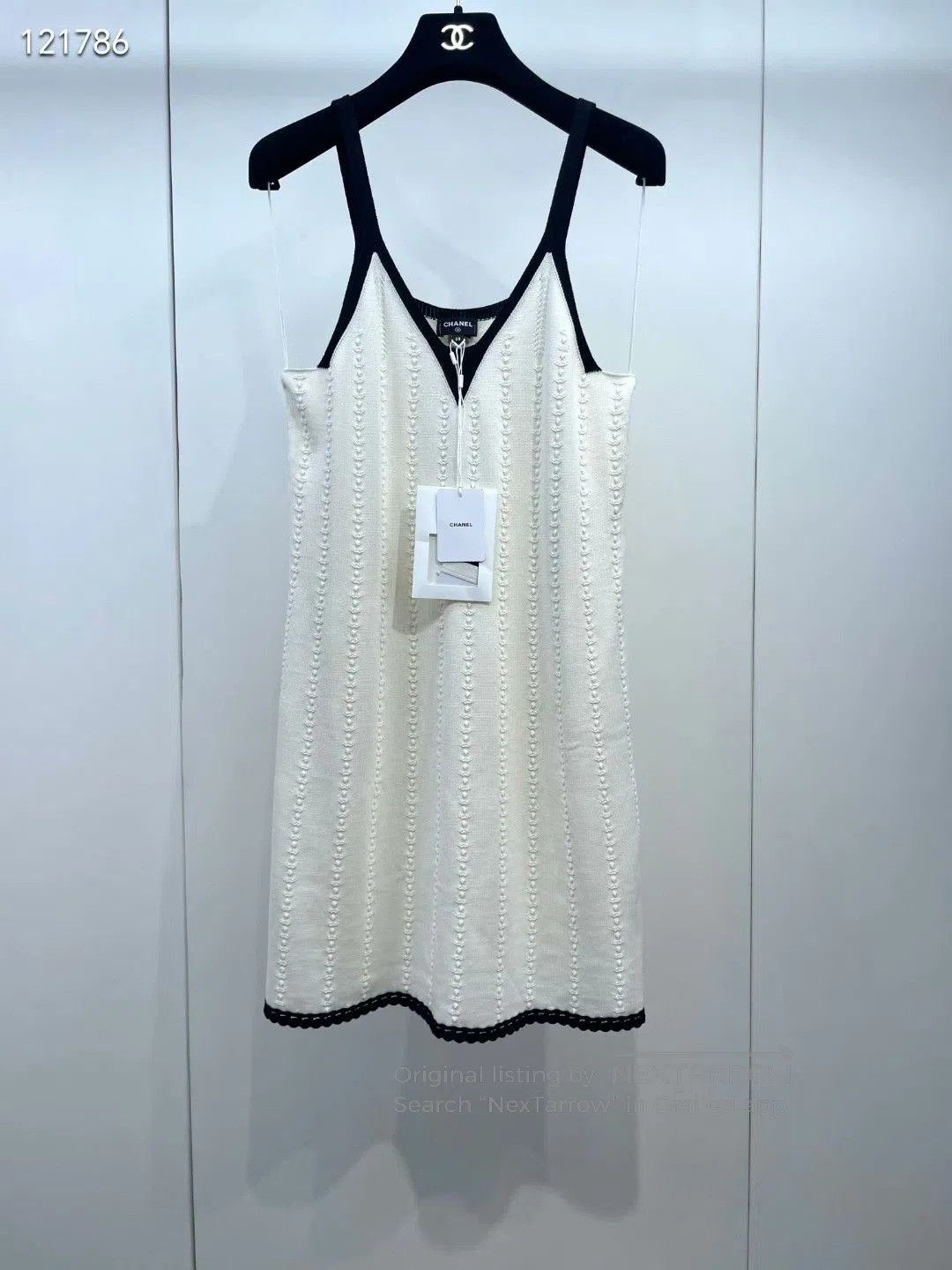 Chanel Chanel 26P Milk White Knit Camisole Dress. Size S / US 4 / IT 40 - 1 Thumbnail