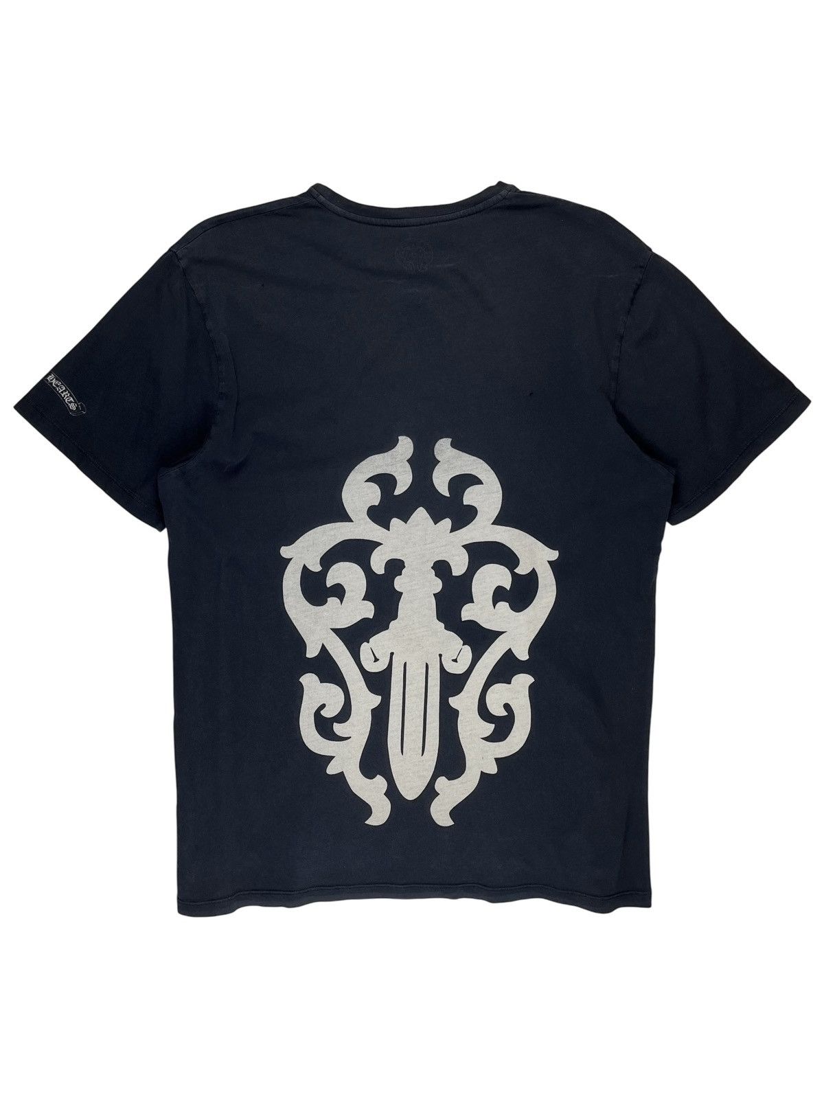 Chrome Hearts Chrome Hearts Vintage Dagger T Bar Logo Distressed Tshirt Size US M / EU 48-50 / 2 - 1 Thumbnail