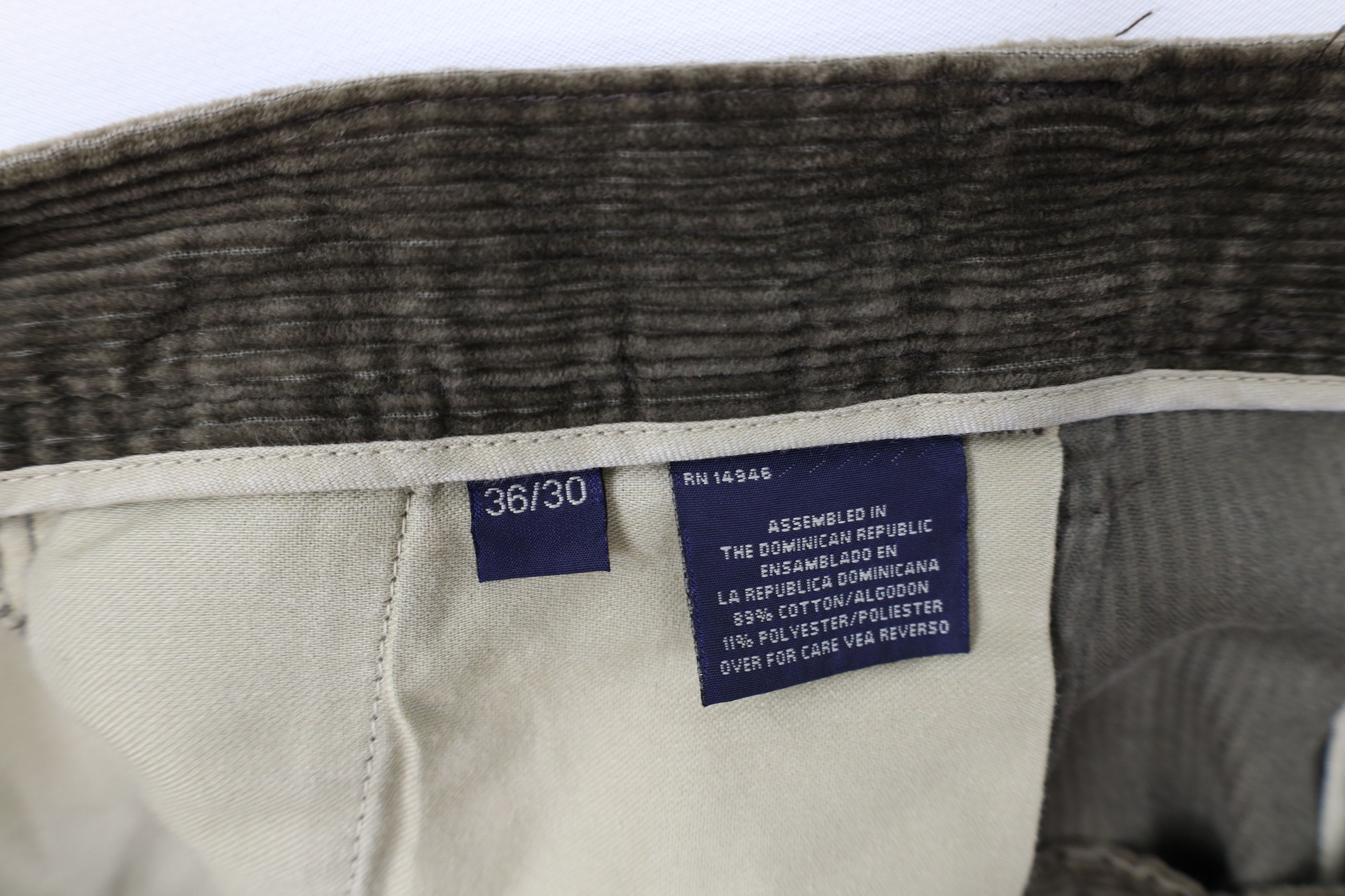 Vintage Vintage 90s Streetwear Pleated Wide Leg Corduroy Pants Green Size US 36 / EU 52 - 9 Thumbnail
