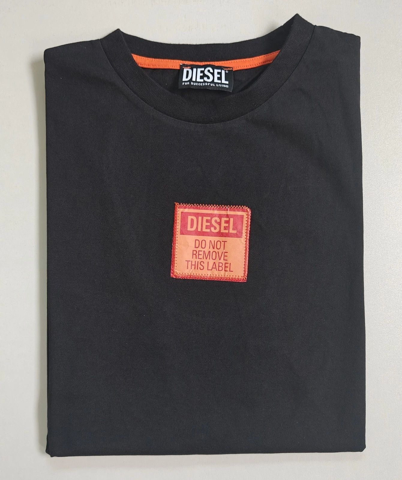 Diesel DIESEL Black T-Shirt With Logo Patch T 4144 Size US M / EU 48-50 / 2 - 1 Thumbnail
