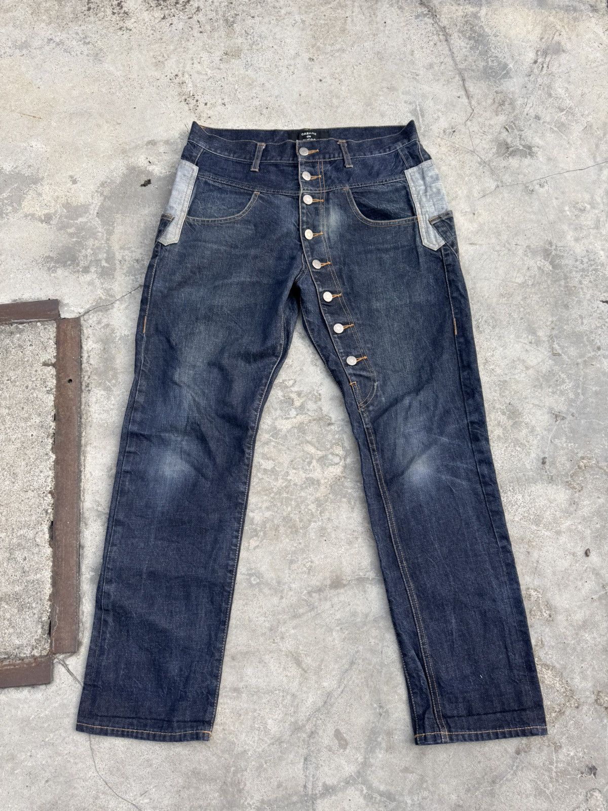 CABANE de ZUCCa Asymmetrical 11 button denim Size US 33 - 1 Thumbnail