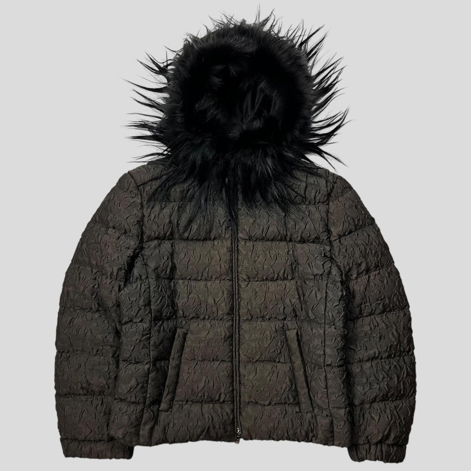 Prada Prada 2014 Extreme Fur Silk & Wool Textured Puffer Jacket S Size US S / EU 44-46 / 1 - 1 Thumbnail