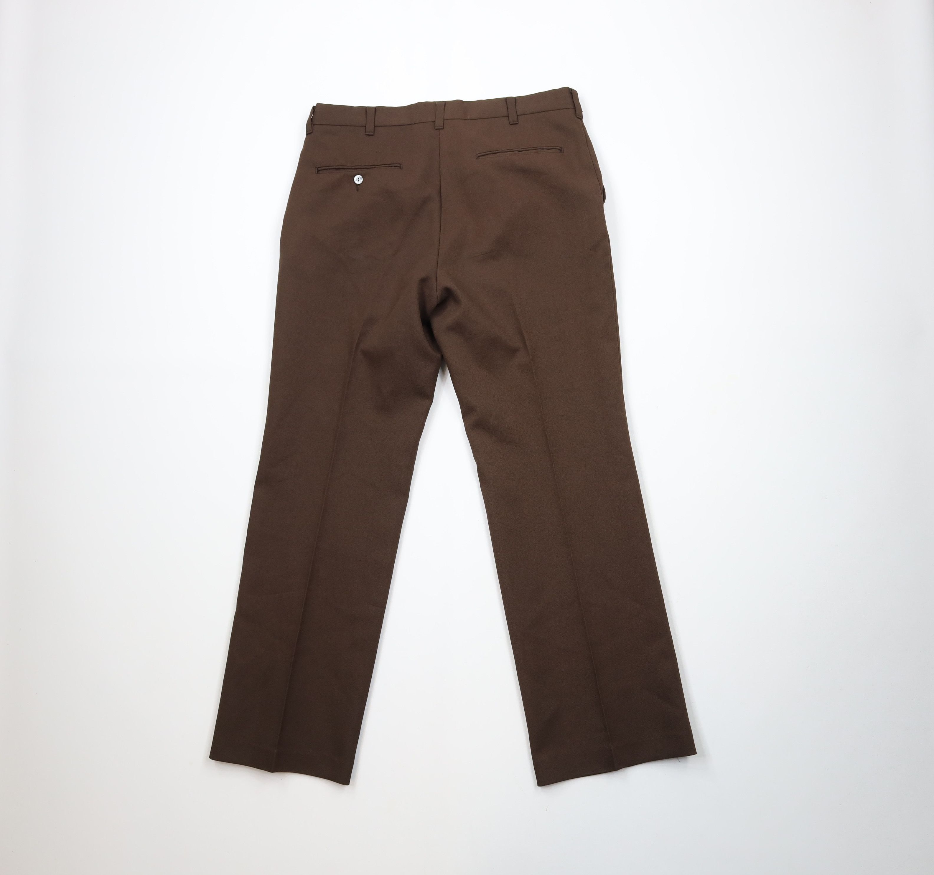 Vintage Vintage 70s Streetwear Flared Wide Leg Chino Pants Brown Size US 32 / EU 48 - 9 Thumbnail