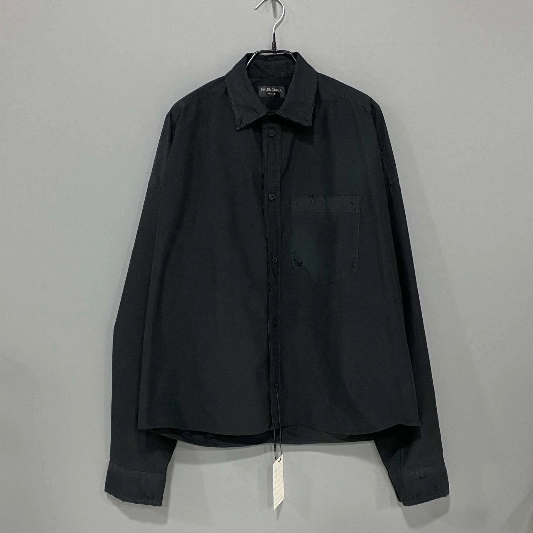 Balenciaga Balenciaga tech fabric distressed shirt XXS Size US XXS / EU 40 - 1 Thumbnail