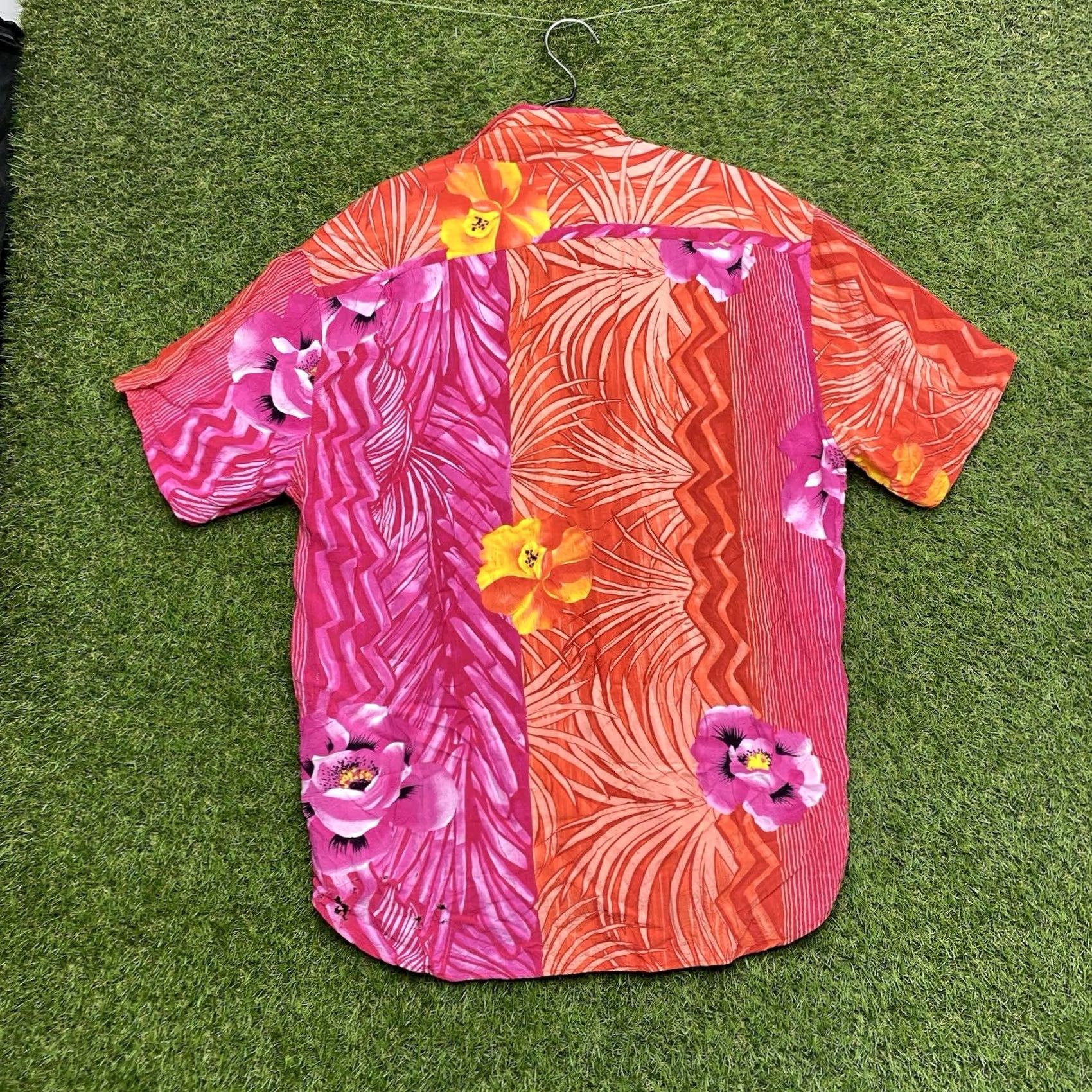 Jams World Jams World Shirt Mens Medium Abstract Flower Hawaiian Trippy Button True Vintage Size US M / EU 48-50 / 2 - 2 Thumbnail