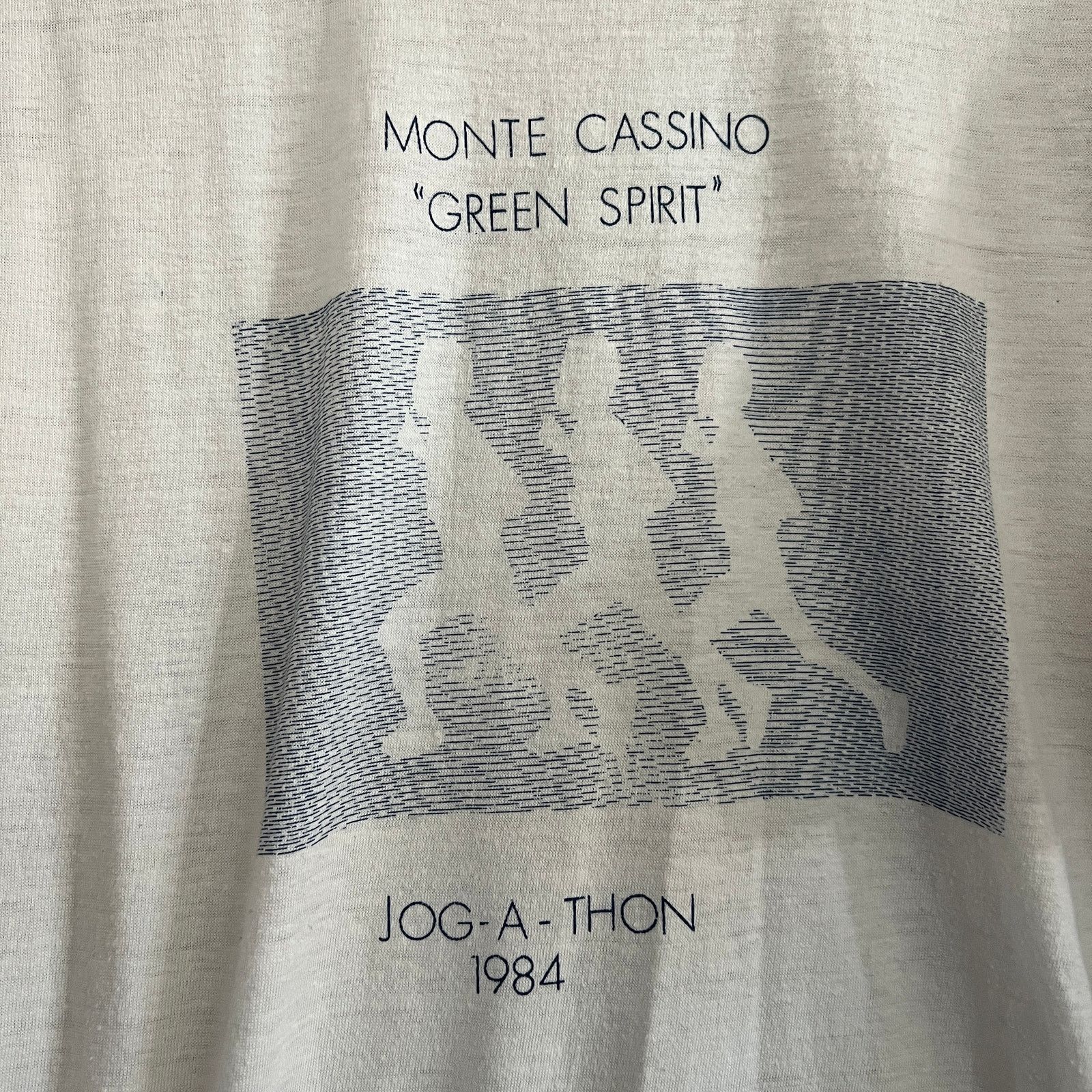 Vintage VTG Monte Cassino Jog-A-Thon Ringer T-Shirt S 18x27 Size US S / EU 44-46 / 1 - 7 Thumbnail