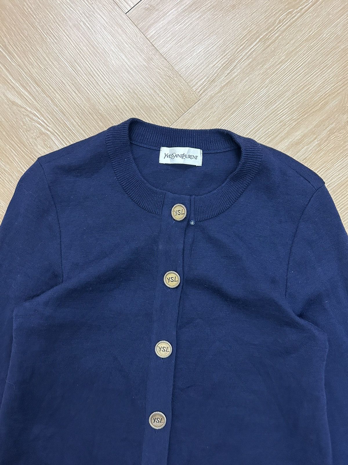 Vintage × Yves Saint Laurent Vintage Yves Saint Laurent big button logo Size M / US 6-8 / IT 42-44 - 3 Thumbnail