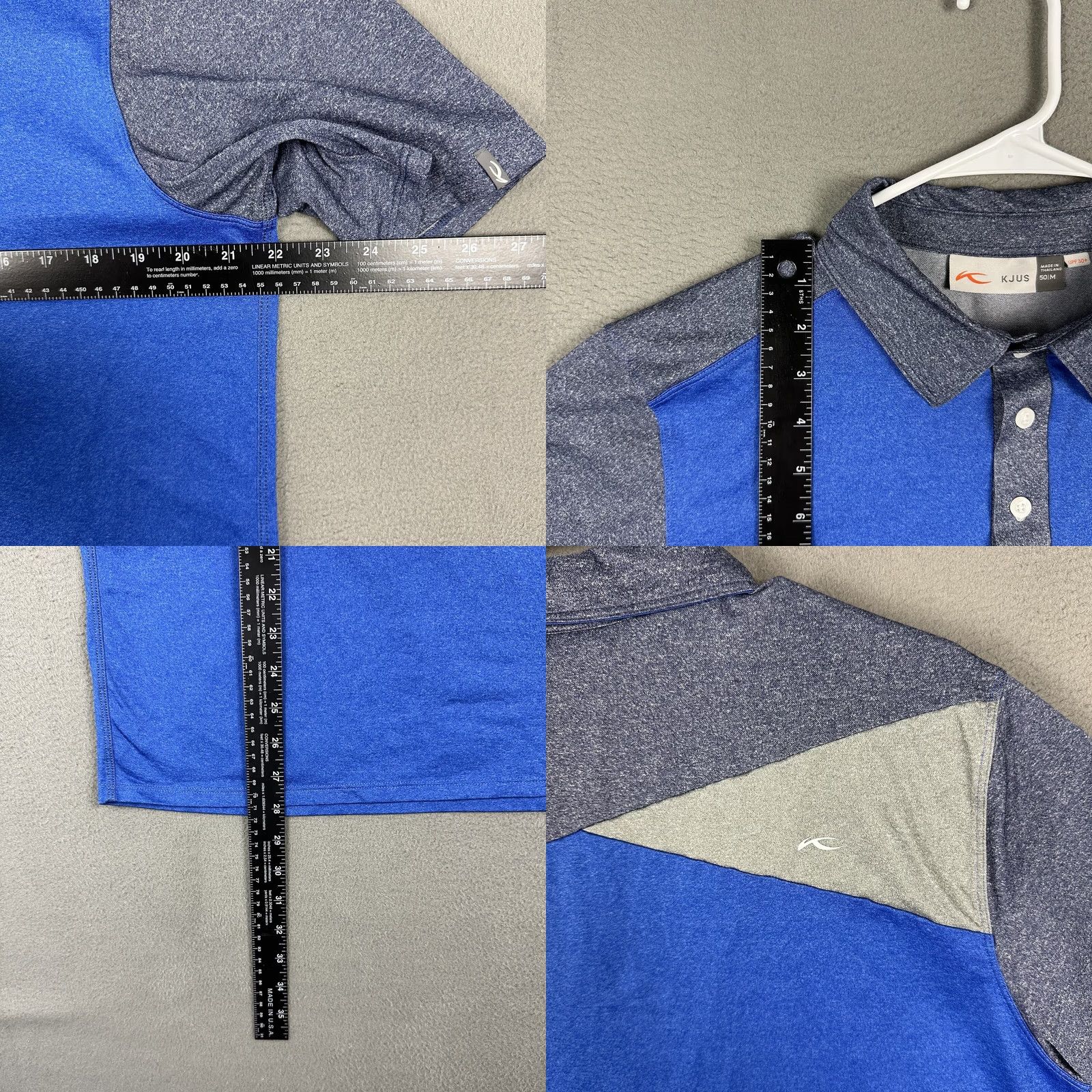 KJUS KJUS Shirt Mens M Blue Stowe Primeflex Polo Stretch Performance Golf UPF 30 Polo M Blue Sports Size US M / EU 48-50 / 2 - 8 Thumbnail