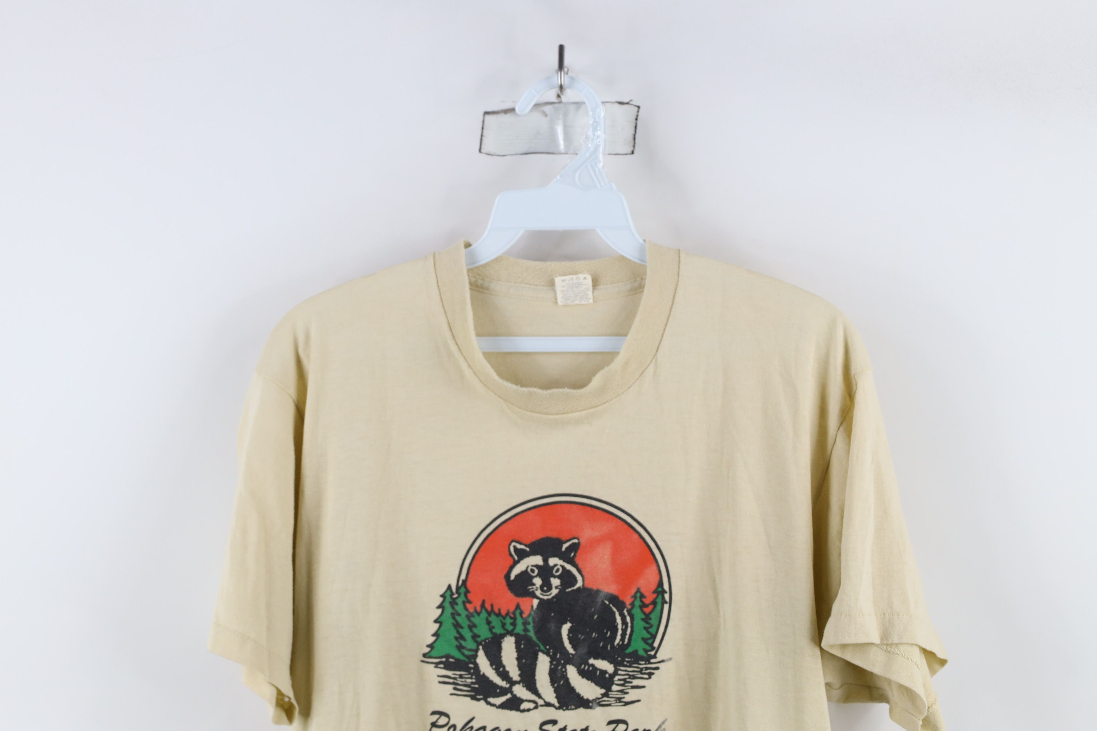 Vintage Vintage 80s Streetwear Pokagon State Park Indiana T-Shirt Size L / US 10 / IT 46 - 2 Thumbnail