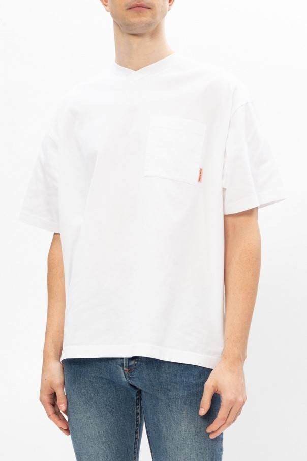 Acne Studios 48/M - V-Neck Logo T-Shirt Size US M / EU 48-50 / 2 - 6 Thumbnail