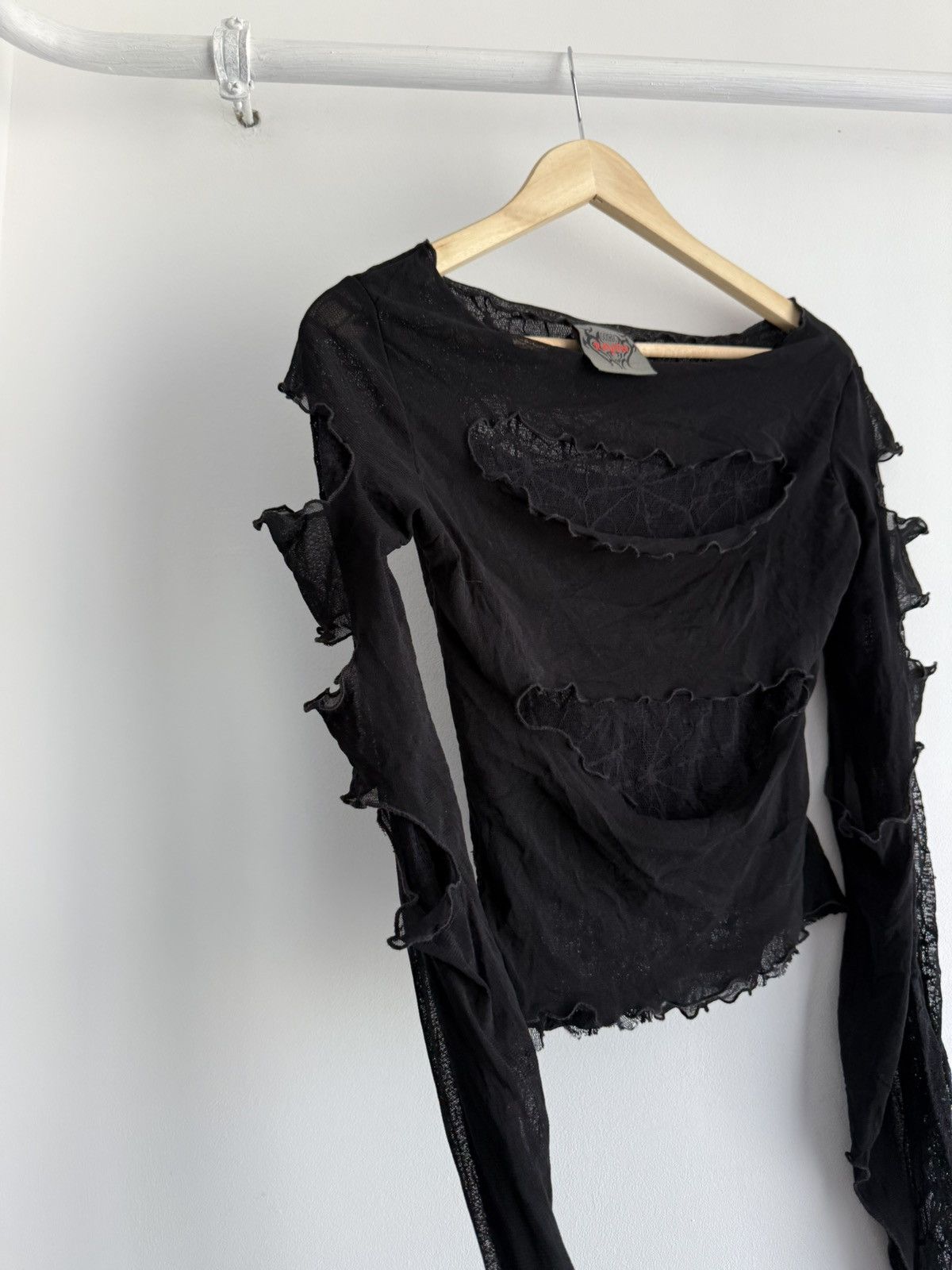 Other Gothic Raven Avant Garde Punk Blouse Size S-M Size M / US 6-8 / IT 42-44 - 8 Thumbnail
