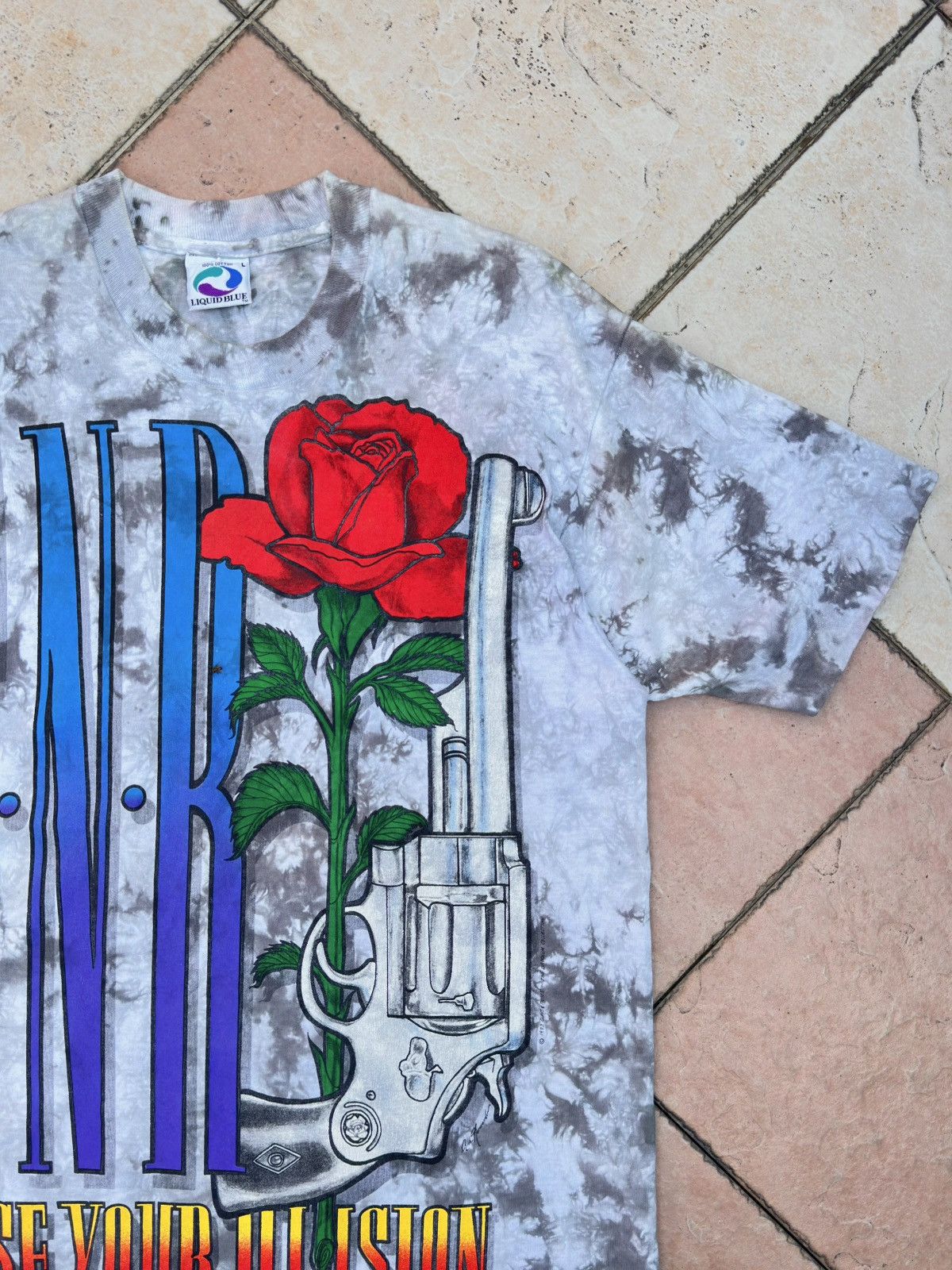 Band Tees × Liquid Blue × Vintage Vintage Guns & Roses Liquid Blue Size US M / EU 48-50 / 2 - 3 Thumbnail