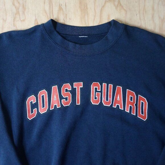 Fruit Of The Loom × Vintage Vintage Coast Guard Spell Out Crewneck Sweatshirt Size US L / EU 52-54 / 3 - 1 Thumbnail