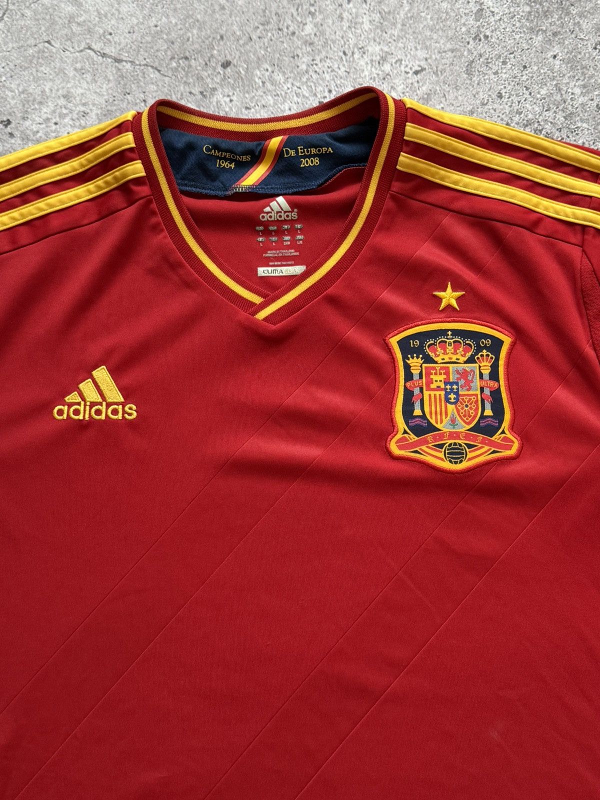 Adidas 🔥ADIDAS SPAIN EURO 2012 HOME SOCCER JERSEY SHIRT Size US L / EU 52-54 / 3 - 5 Thumbnail
