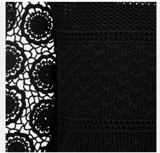 Dior o1w1db10924 Crochet-Effect Sweater in Black Size XS / US 0-2 / IT 36-38 - 3 Thumbnail