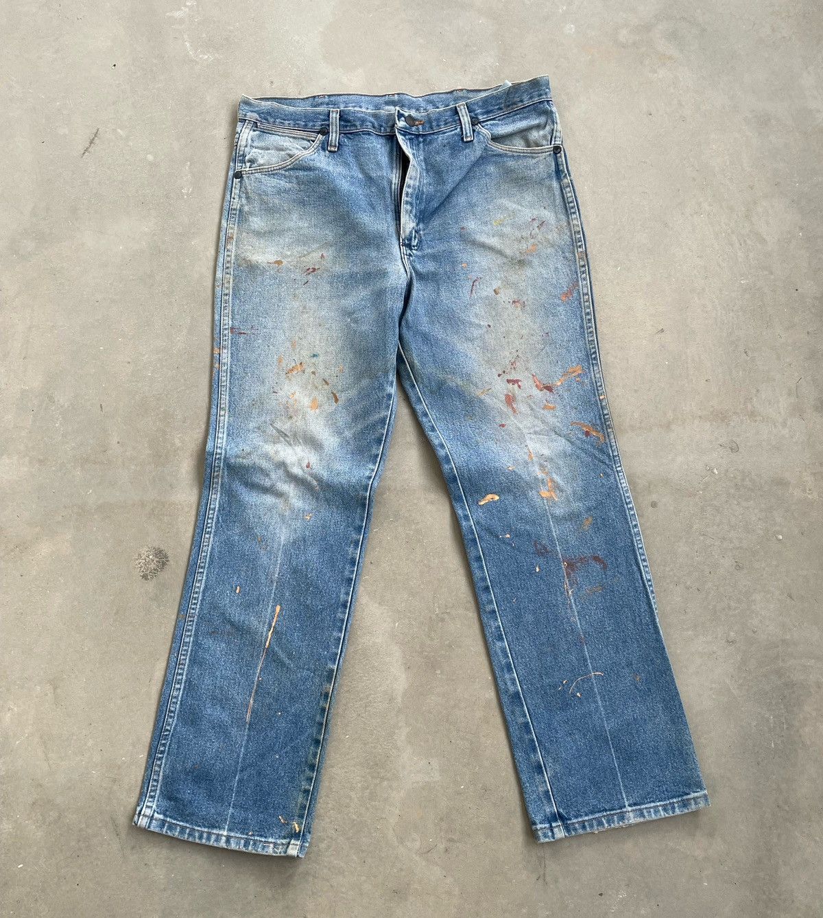 Wrangler WRANGLER DISTRESSED PAINT DENIM PANT Size US 36 / EU 52 - 1 Thumbnail