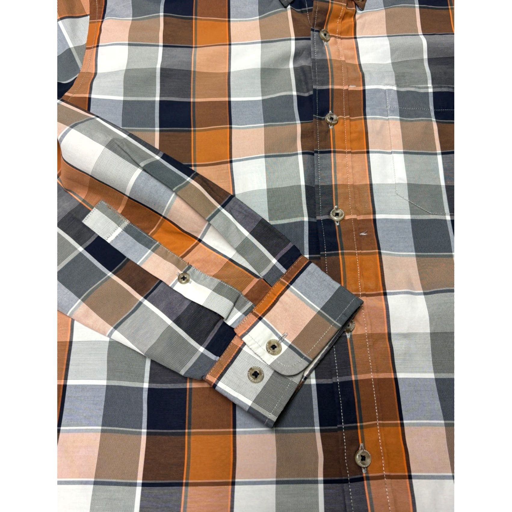 Eddie Bauer Eddie Bauer Mens Plaid Button-Down Long Sleeve Classic Fit Shirt Orange Size US L / EU 52-54 / 3 - 3 Thumbnail