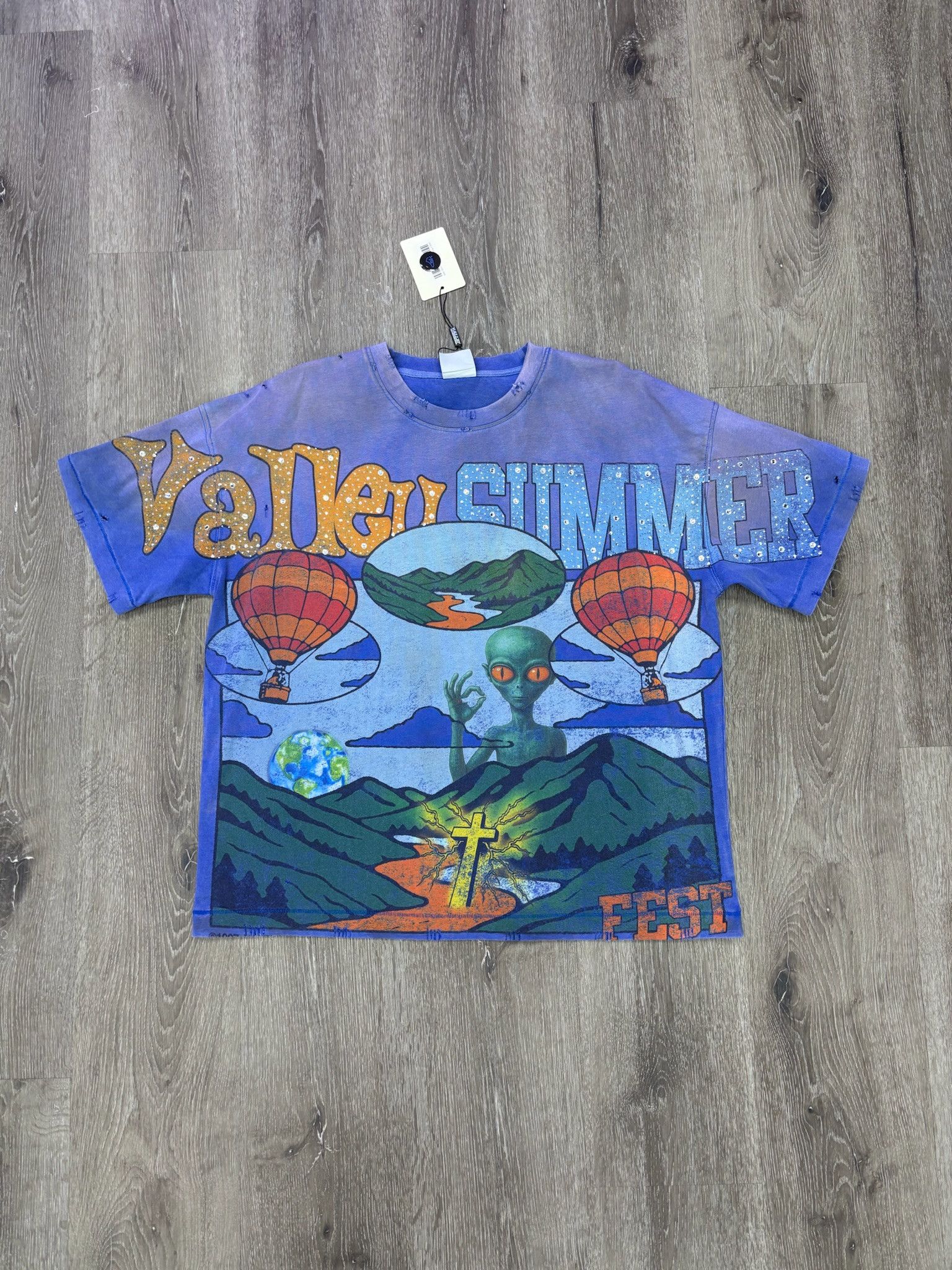 Vale Vale "Summer Slam" Blue Bling T-Shirt Size US S / EU 44-46 / 1 - 1 Thumbnail