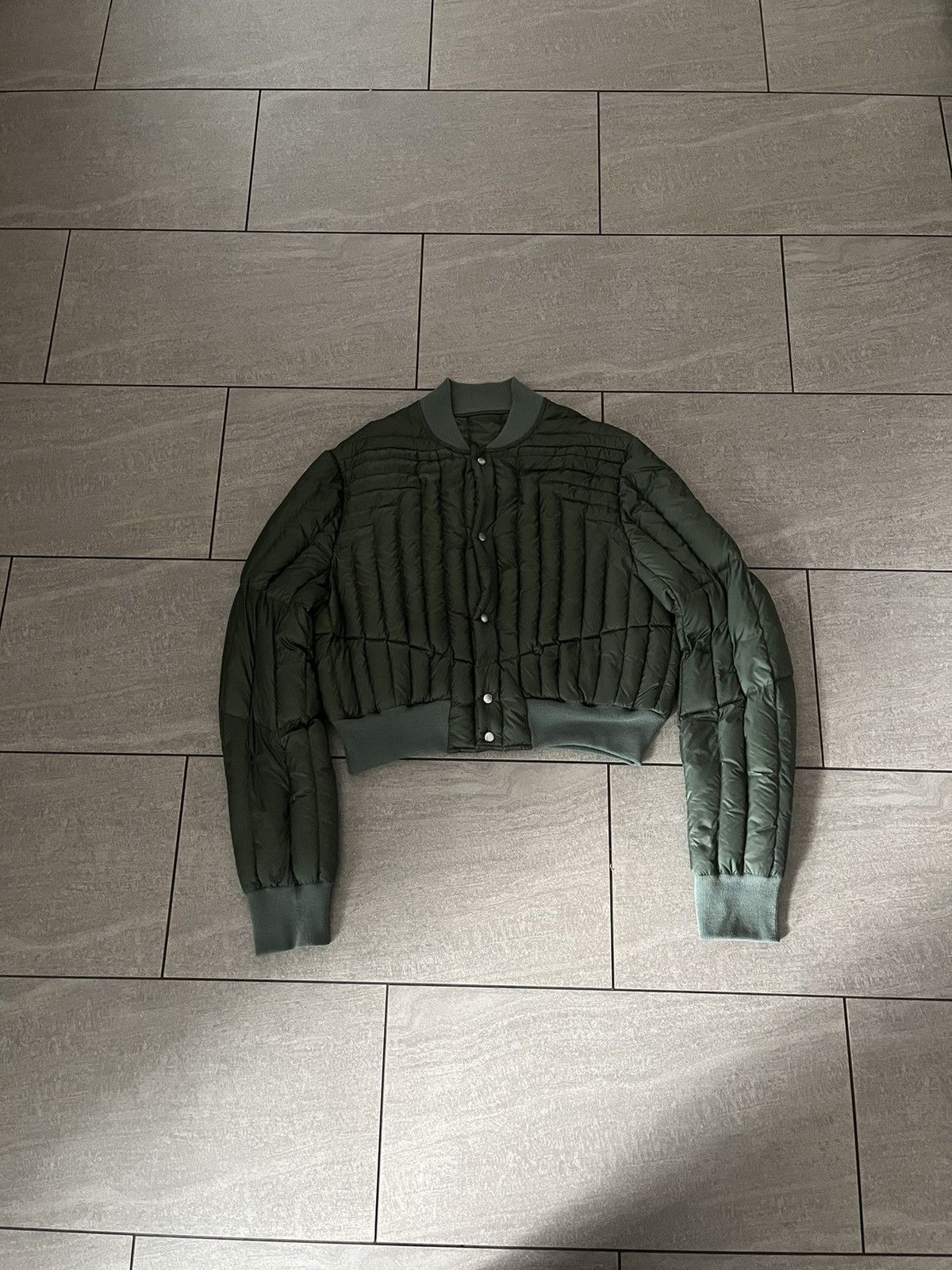 Rick Owens Rick Owens Green bomber liner Jacket Cropped sz 54 Size US L / EU 52-54 / 3 - 7 Thumbnail