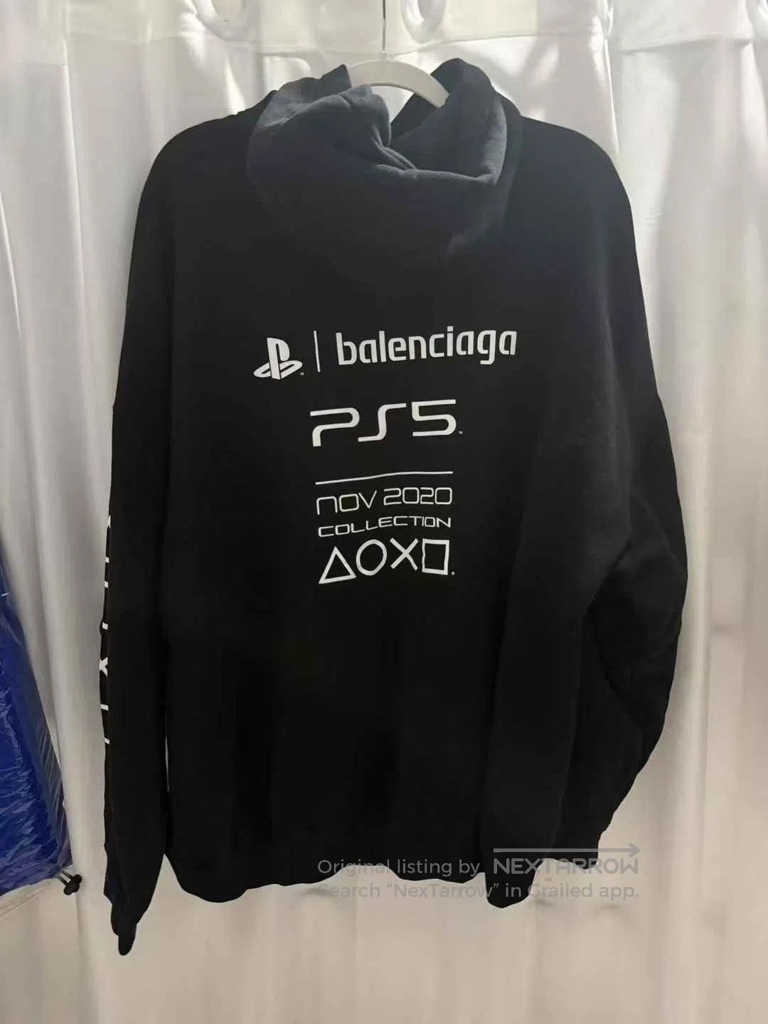 Balenciaga Balenciaga Black PS5 Joint Printed Hoodie| Size US XXS / EU 40 - 2 Thumbnail