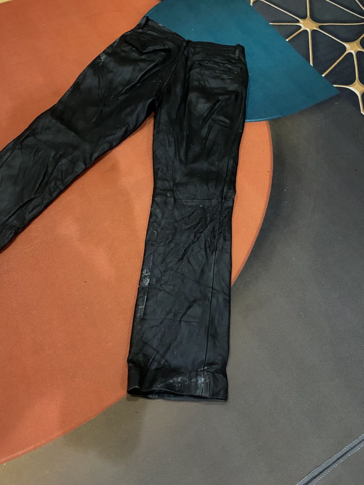 ABAHOUSE ABAHOUSE Black Lamb Leather Pants Japanese Designer Trousers Size US 27 - 15 Thumbnail