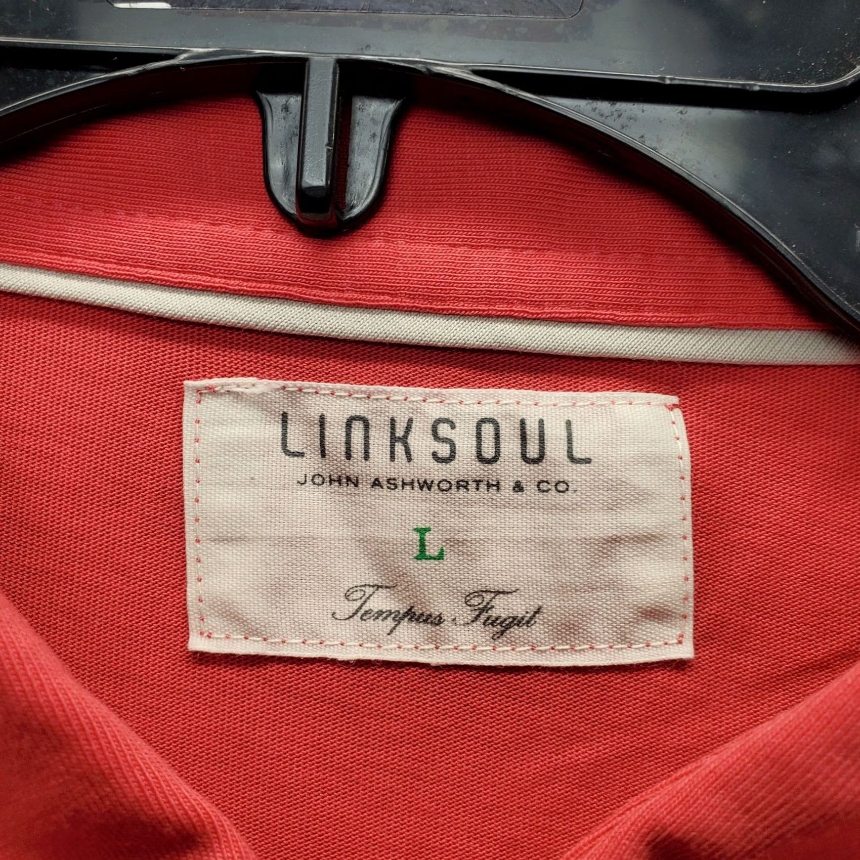 Vintage Linksoul Pocket Polo Shirt Mens L Pink Tempus Fugit Performance Short Sleeve Shirt Size US L / EU 52-54 / 3 - 5 Thumbnail