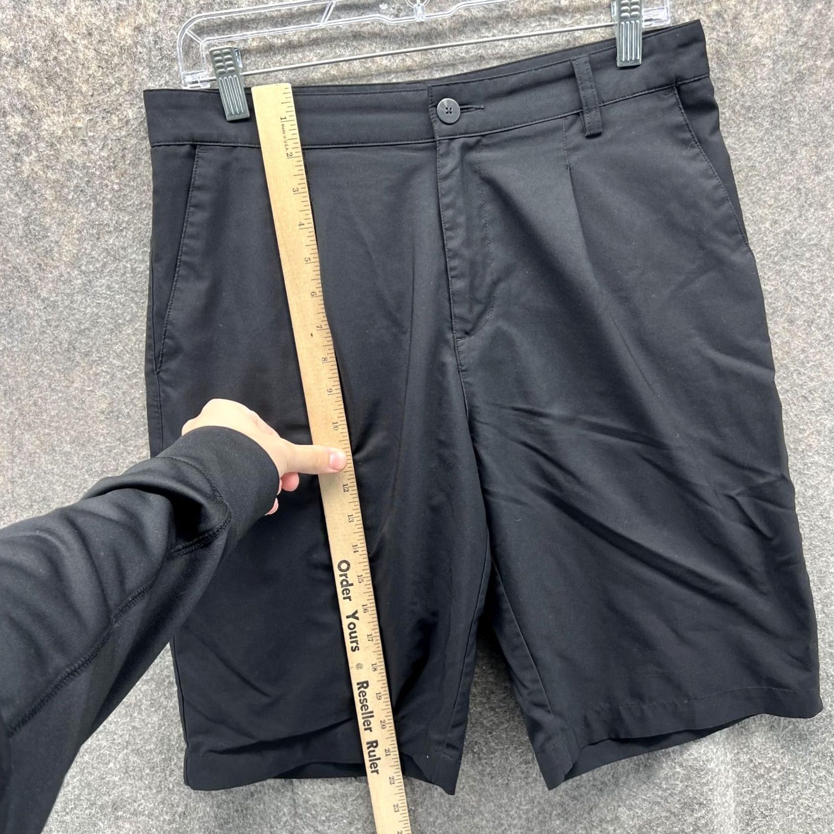 Adidas Adidas Shorts Men 30 Black Chino Flat Front Climalite Athletic Golf Trefoil Size US 30 / EU 46 - 5 Thumbnail