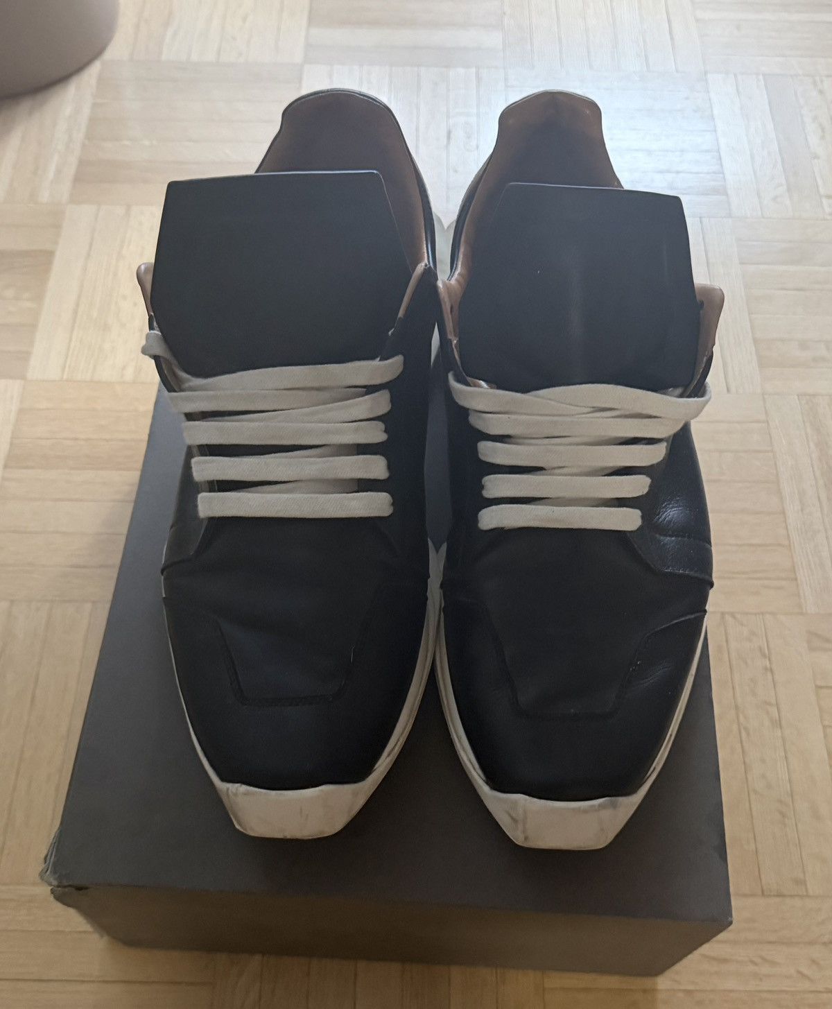 Rick Owens Rick Owens FW18 "Sisyphus" Oblique Laceup Runners Size US 11.5 / EU 44-45 - 2 Thumbnail