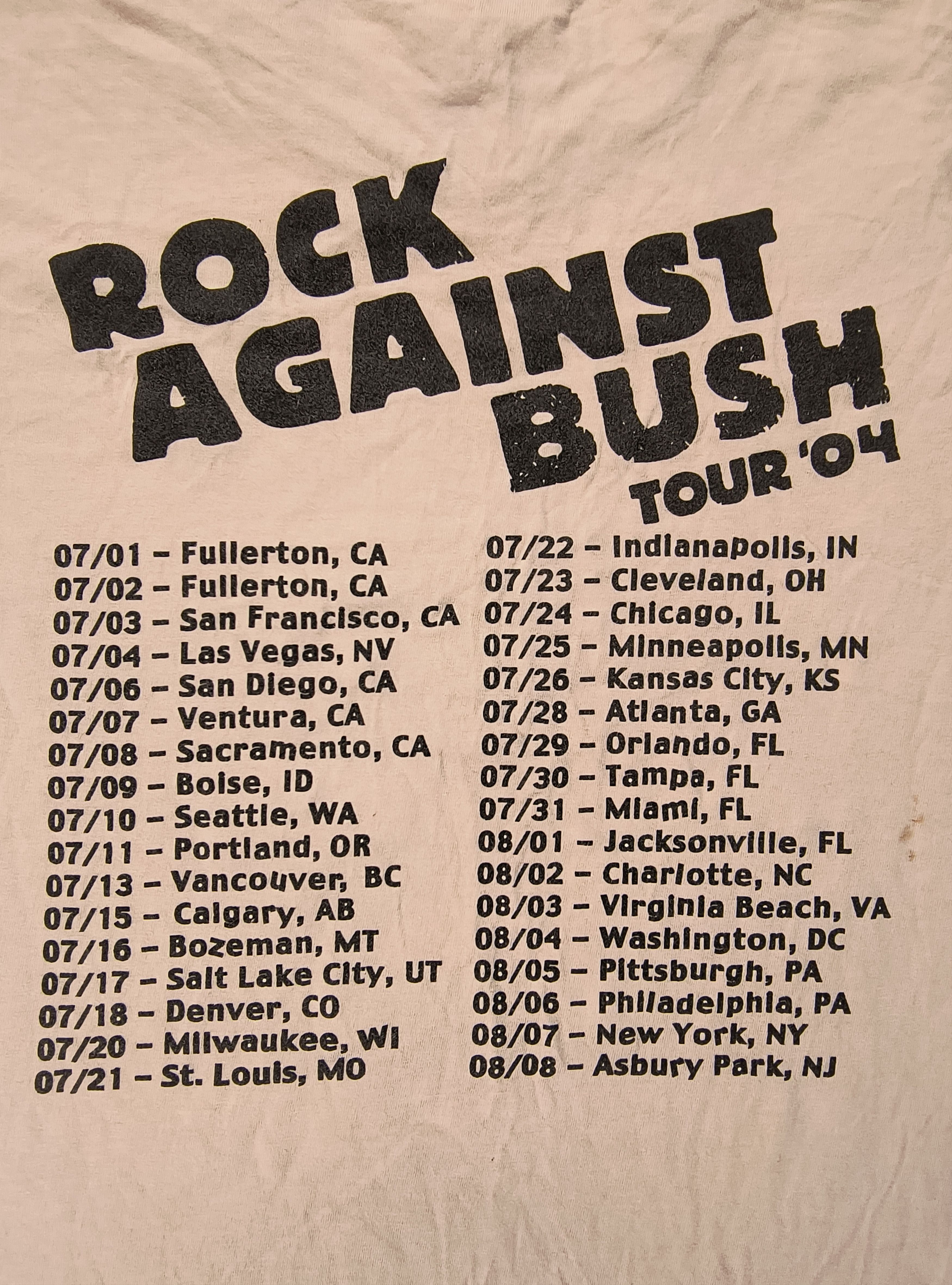 Band Tees Vintage Y2K NOFX rock against Bush tour 2004 Size US M / EU 48-50 / 2 - 2 Thumbnail