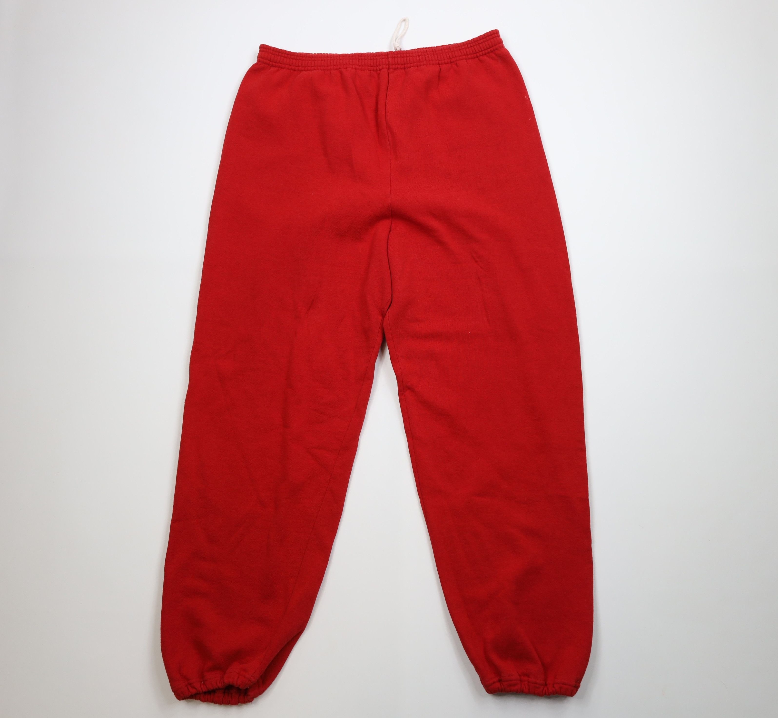 Vintage Vintage 90s Streetwear Blank Sweatpants Joggers Red USA Size US 42 / EU 58 - 1 Thumbnail