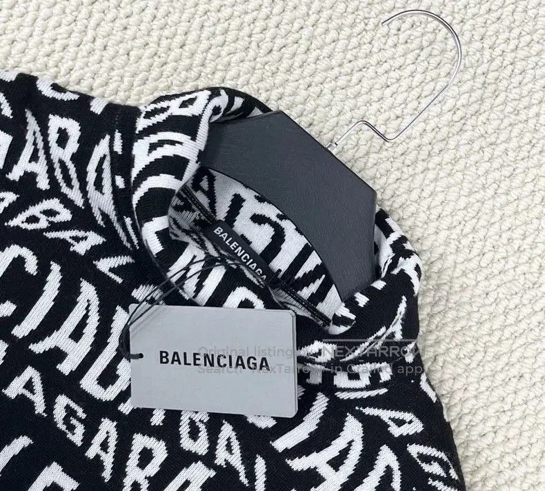 Balenciaga Balenciaga Logo Print Turtleneck Sweater. Size US L / EU 52-54 / 3 - 3 Thumbnail