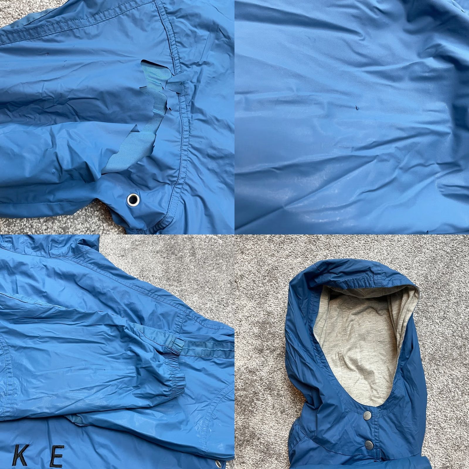 Nike Nike Rain Coat Jacket Womens XL Blue Hooded Snap Button Windbreaker Pocket Size XL / US 12-14 / IT 48-50 - 11 Thumbnail