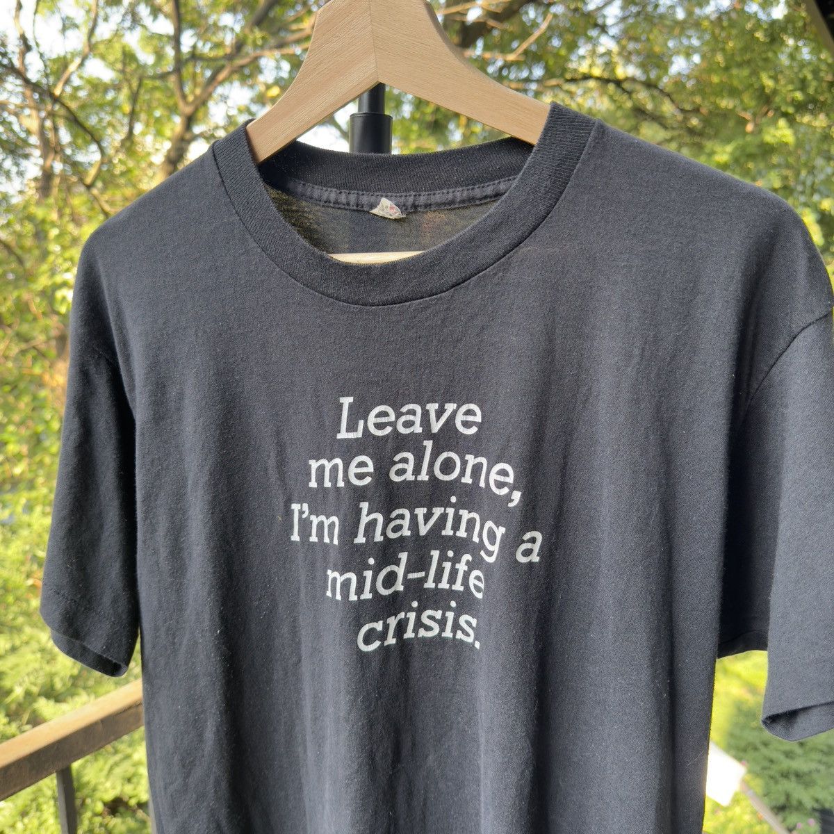 Vintage 80s Mid Life Crisis Tee Faded Thrashed Paper Thin ERD Grunge Size US XL / EU 56 / 4 - 6 Thumbnail