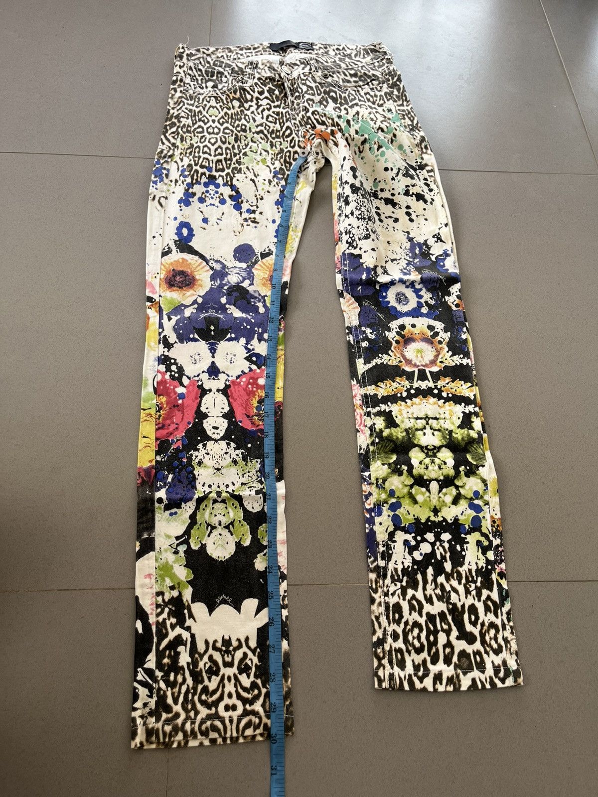 Just Cavalli SS01 Just Cavalli Abstract Paint Pants Size 27" / US 4 / IT 40 - 18 Thumbnail