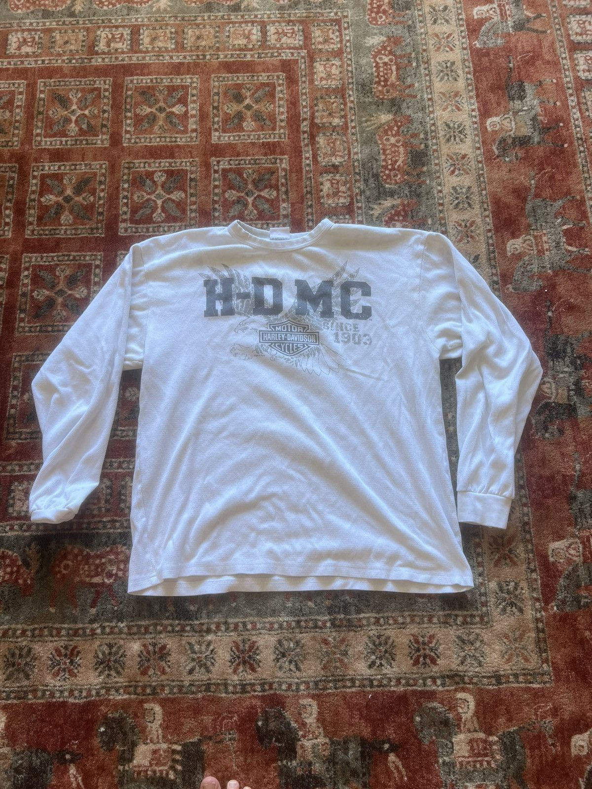 Harley Davidson × Vintage H-D MC long sleeve Size US XL / EU 56 / 4 - 1 Thumbnail