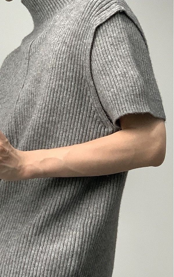 Japanese Brand × Vintage Cleanfit retro high neck ribbed short sleeve knit shirt Size US M / EU 48-50 / 2 - 7 Thumbnail