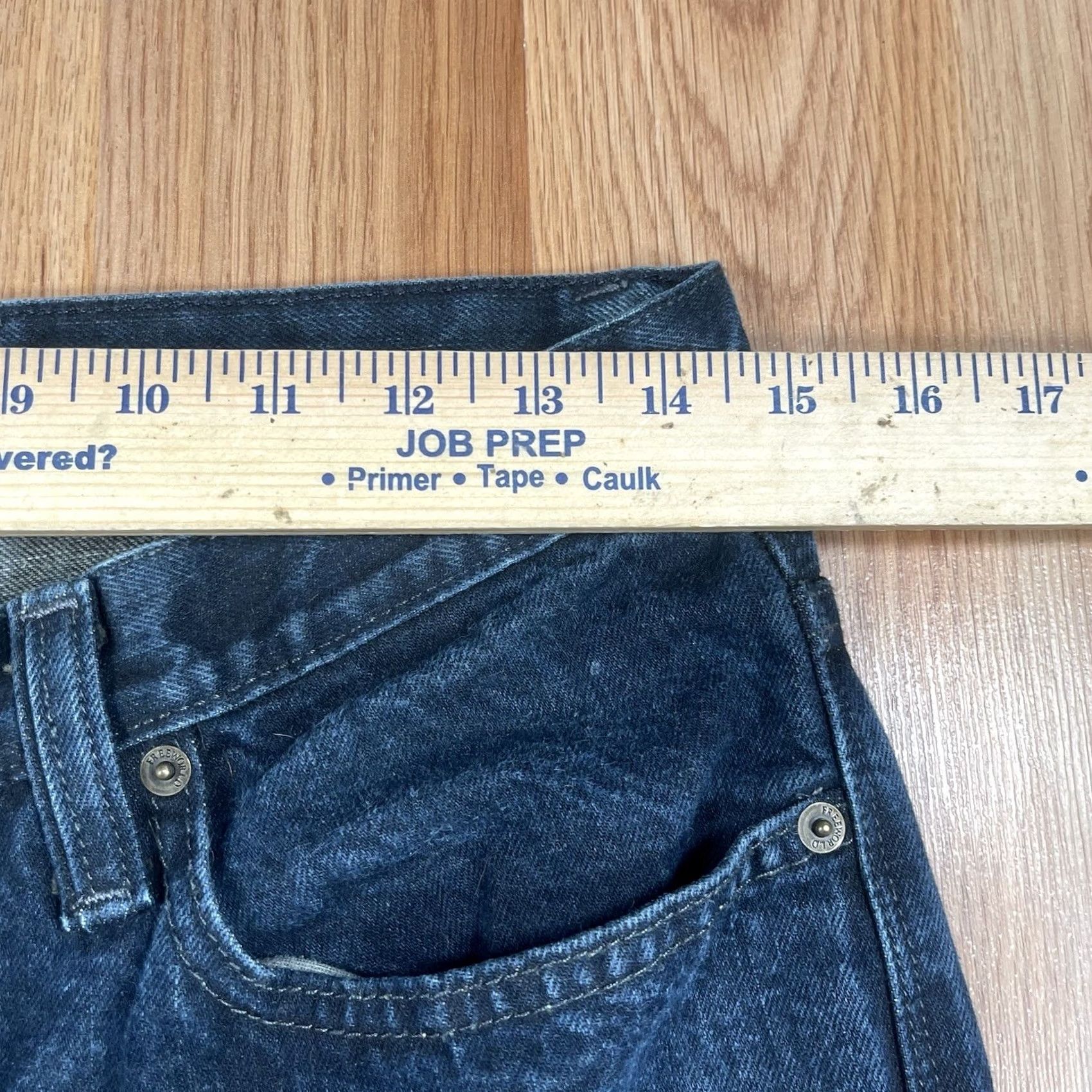 Denime Freeworld Co. Jeans Mens 30Wx31L Skinny Dark Blue Wash Denim Pants Size US 30 / EU 46 - 4 Thumbnail