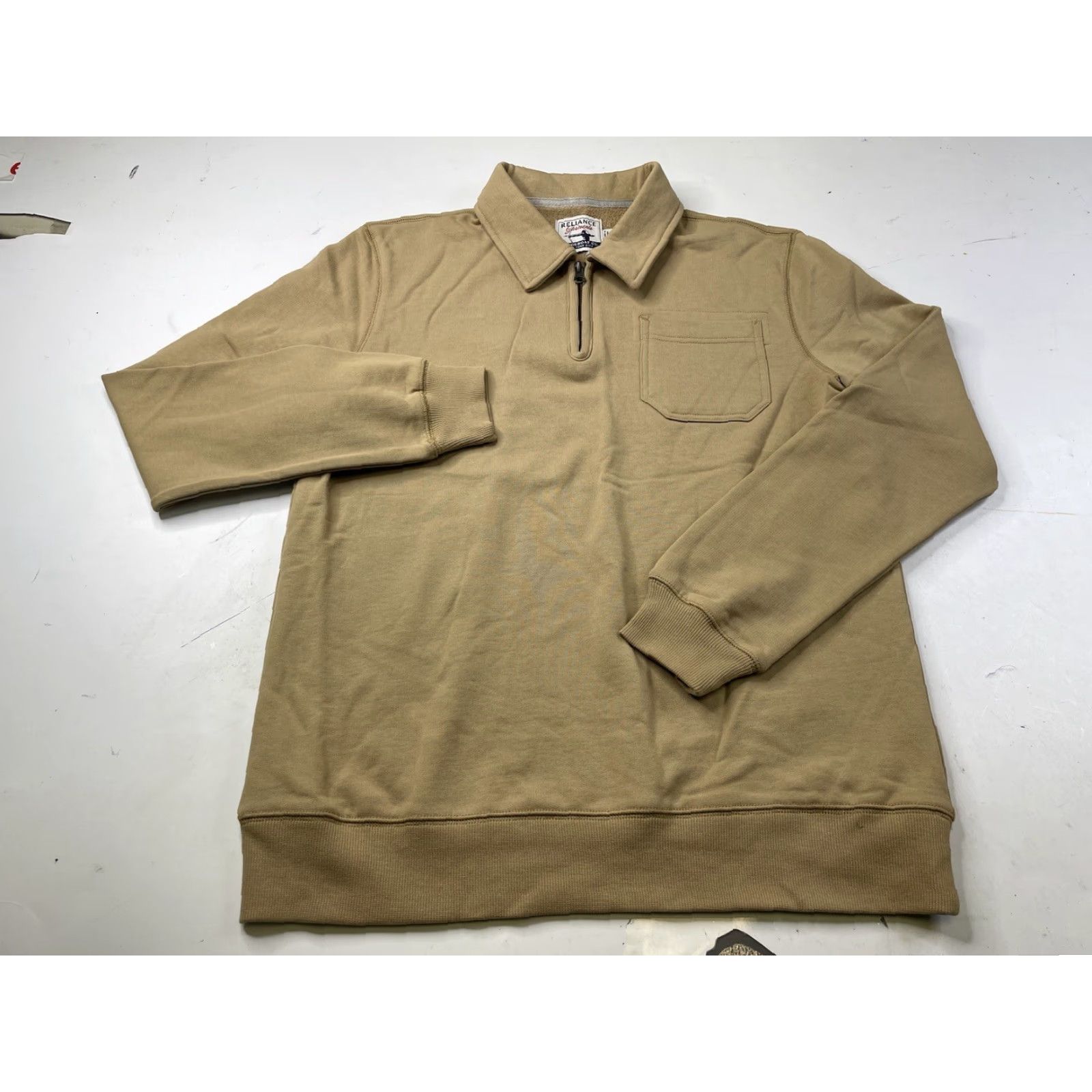CO **Guideboat Pullover Sweater Men's Medium Beige** User: Guideboat Long Sleeve Pullover Sweater Men's Medium Beige Size US M / EU 48-50 / 2 - 3 Thumbnail